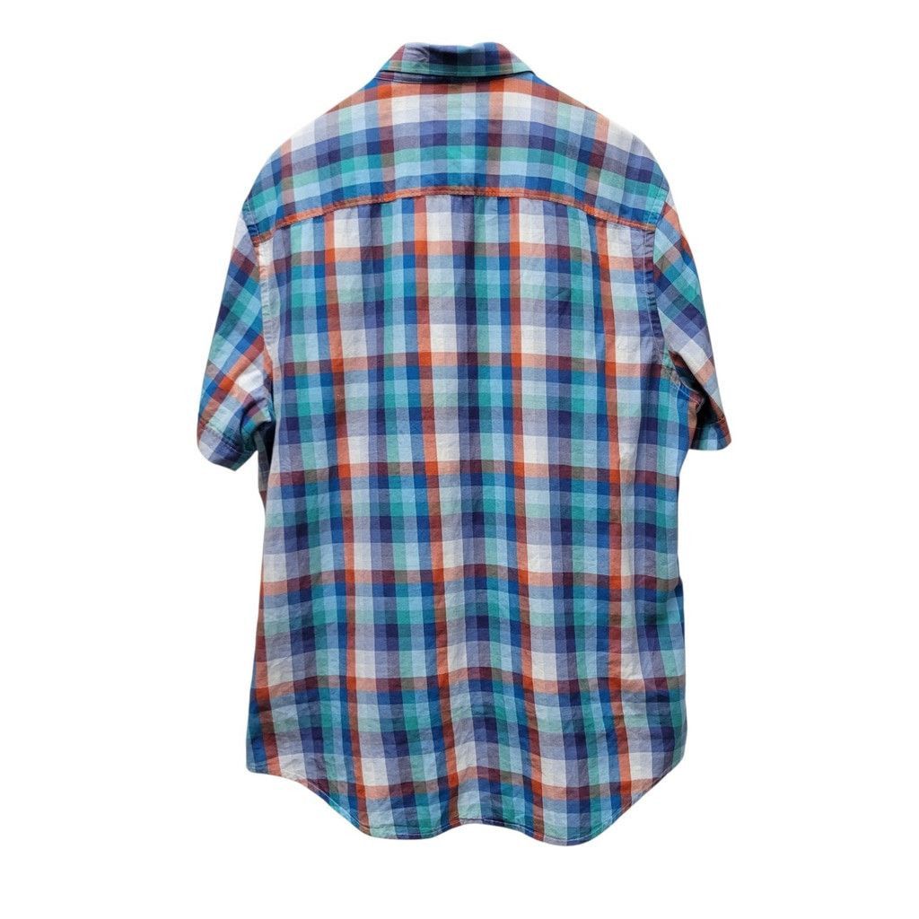 Perry Ellis Perry Ellis Men's Checkered Short-Sleeves Button-Up Shirt XL Size US XL / EU 56 / 4 - 5 Thumbnail