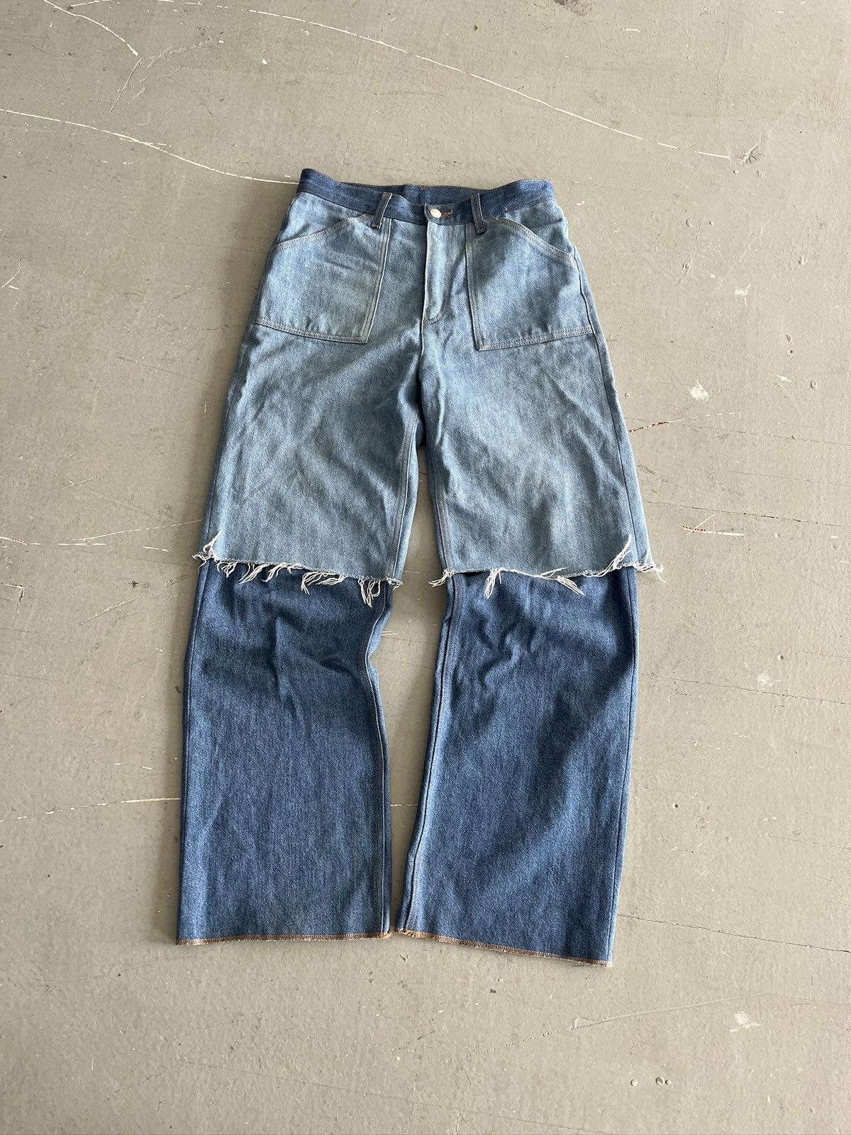 AVAVAV AVAVAV Two Tone Layered Jeans (unisex) Size US 30 / EU 46 - 9 Thumbnail