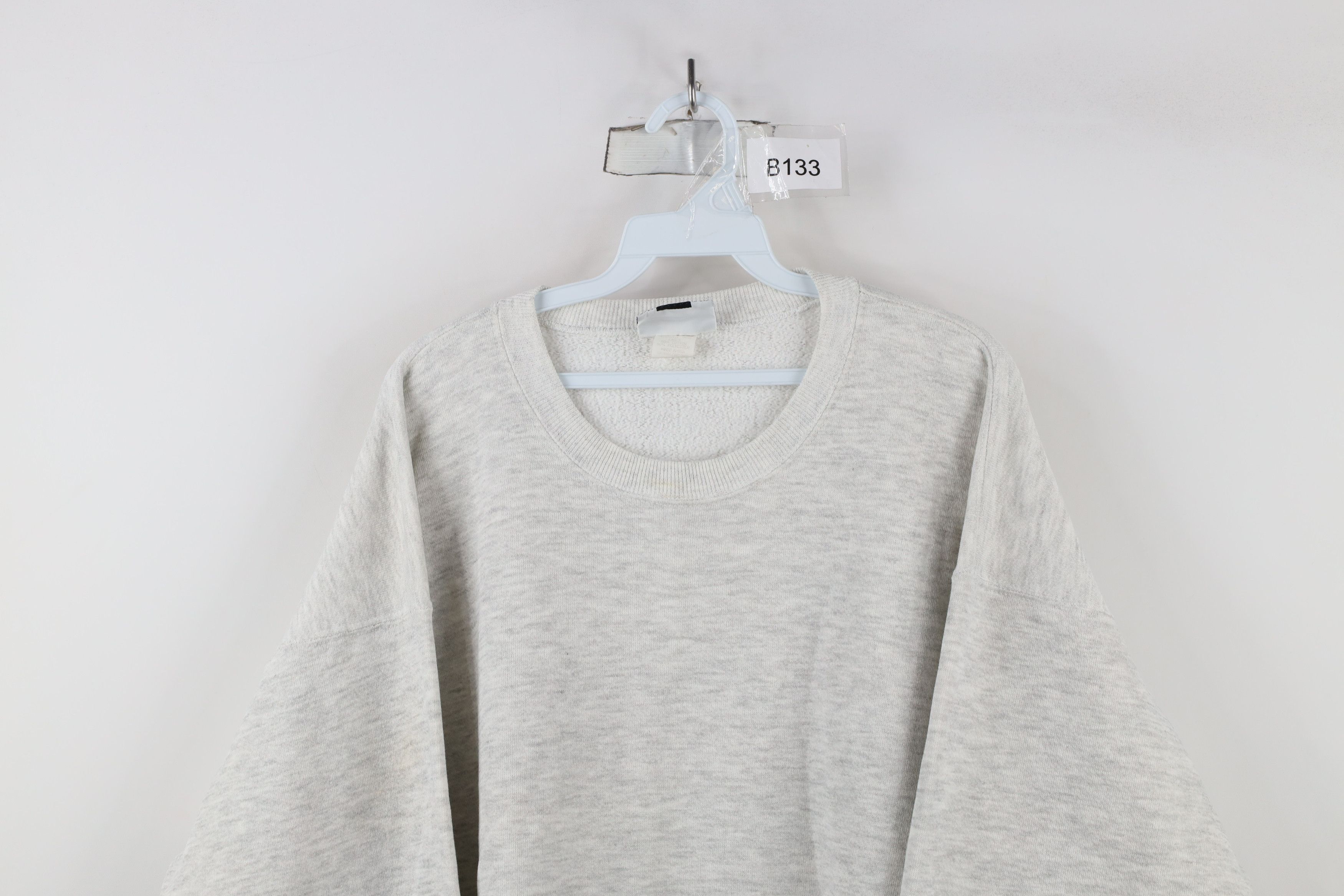 Vintage Vintage 90s Streetwear Crewneck Sweatshirt Heather Gray USA Size US XL / EU 56 / 4 - 2 Thumbnail