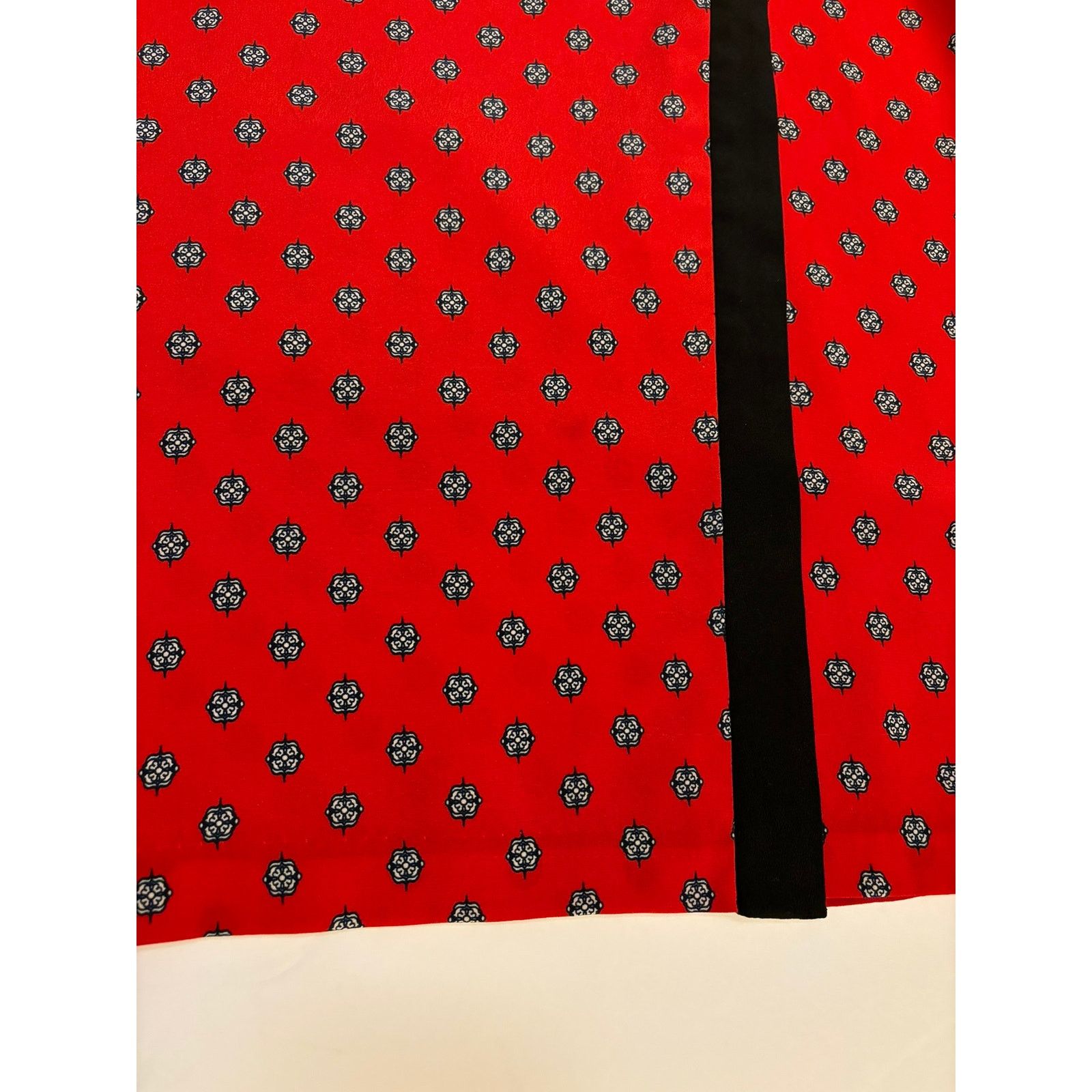 L'AGENCE L'Agence Silk Wrap Dress Red Navy Pattern Small Size S / US 4 / IT 40 - 2 Thumbnail