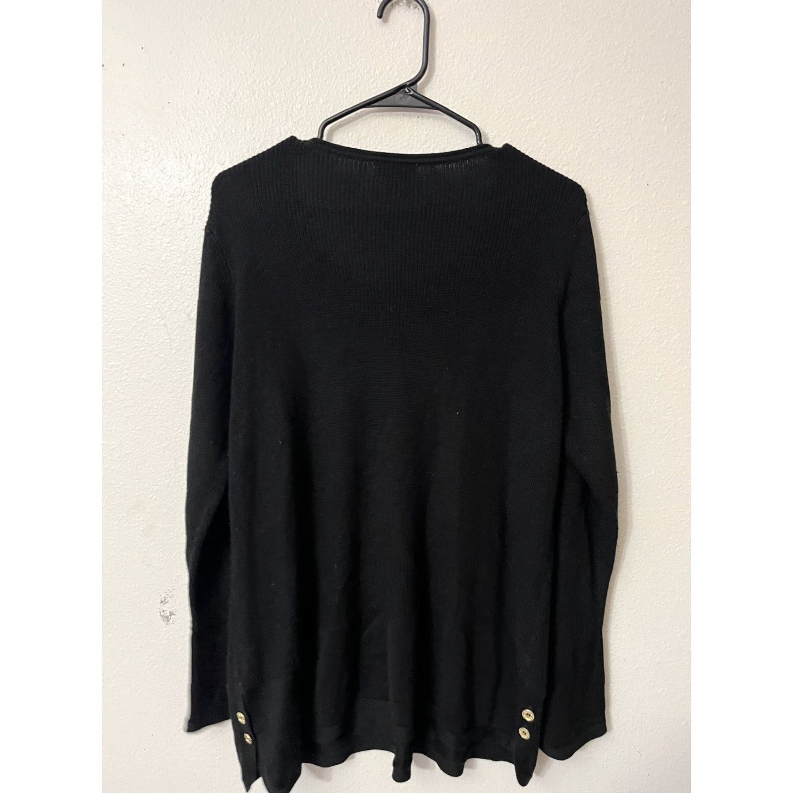Calvin Klein Calvin Klein Rib Knit Sweater Womens XL Black Solid Pullover Size XL / US 12-14 / IT 48-50 - 2 Thumbnail