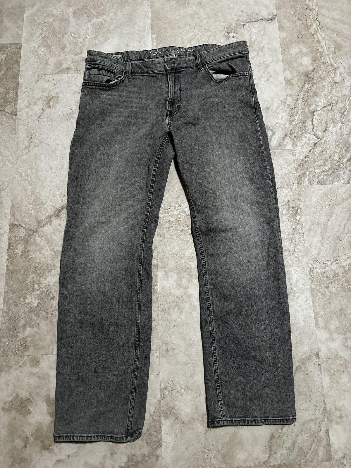 Calvin Klein Vintage Calvin Klein Denim, Slim Gunsmoke Grey Size US 38 / EU 54 - 1 Thumbnail