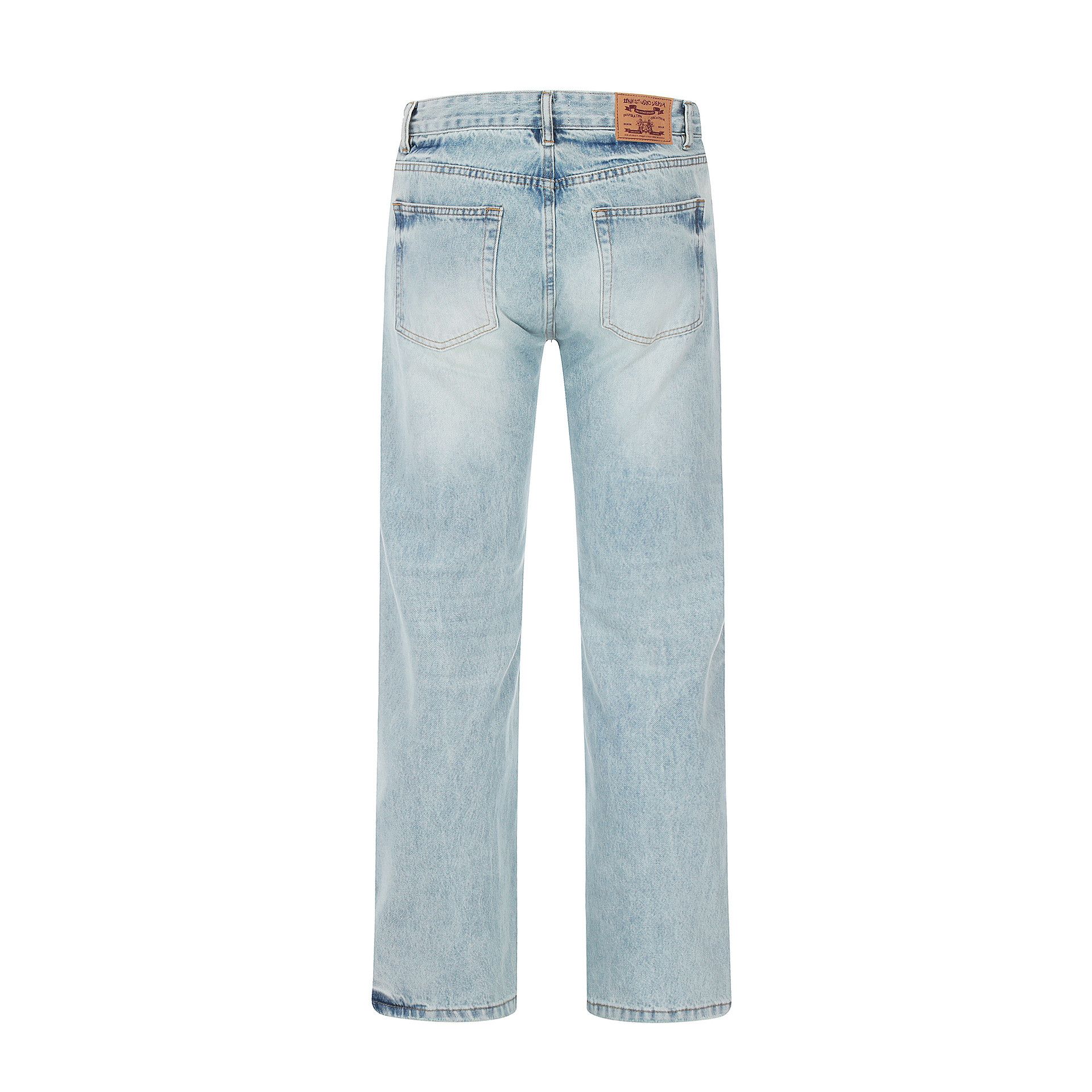 Japanese Brand × Jean American retro street washed distressed light-colored jeans Size US 32 / EU 48 - 2 Thumbnail