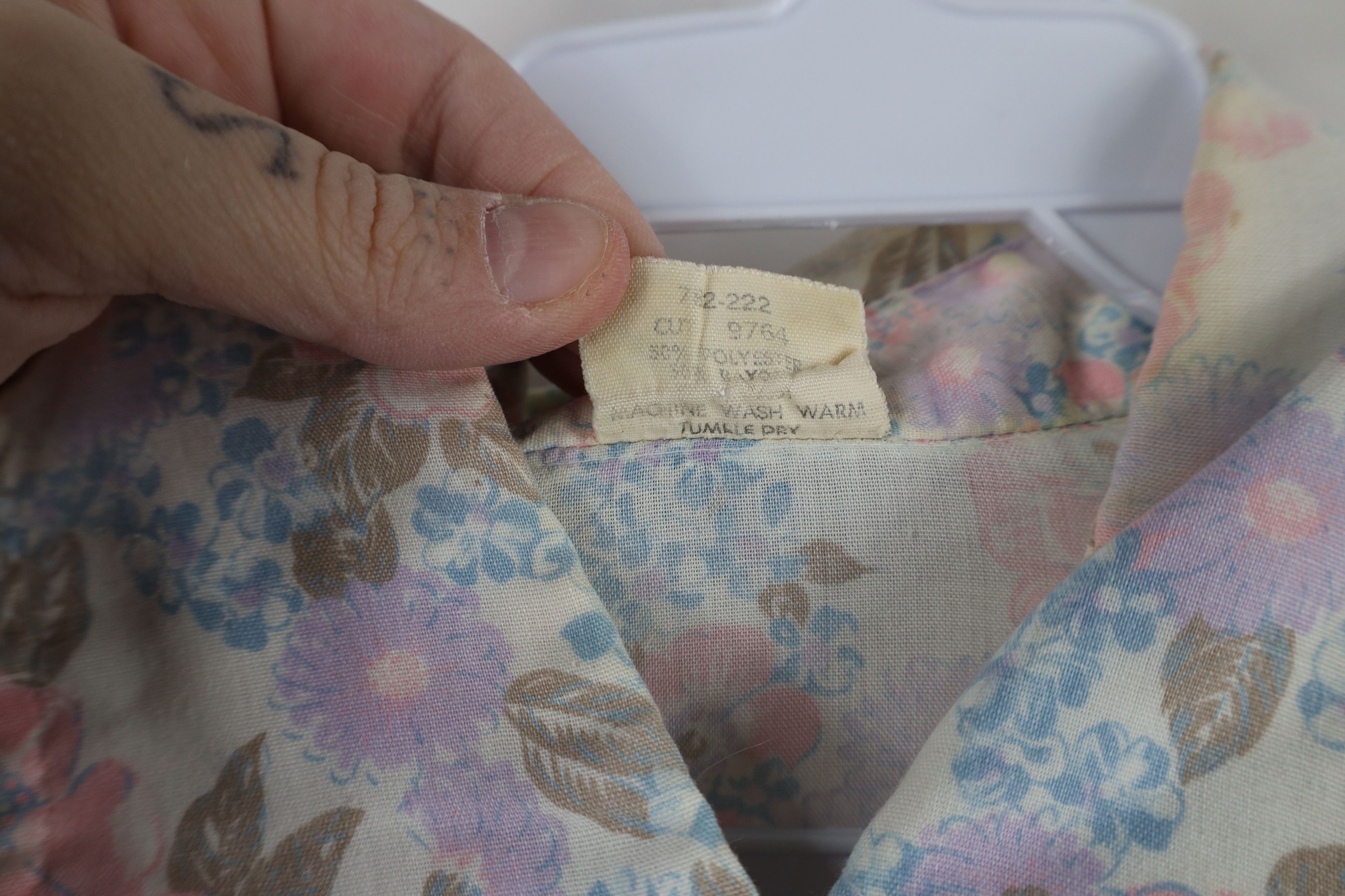 Vintage Vintage 70s Mid Century Modern MCM Flower Button Shirt Size XL / US 12-14 / IT 48-50 - 10 Thumbnail