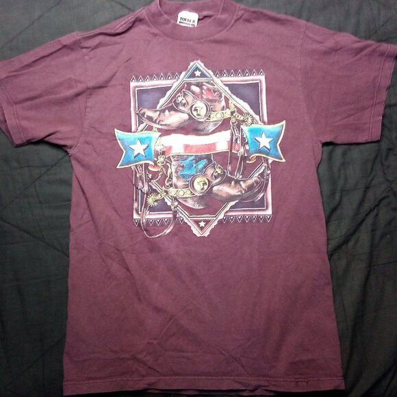 Band Tees × Vintage Vintage Alabama Cowboy Boots Graphic T-Shirt Size US M / EU 48-50 / 2 - 2 Thumbnail