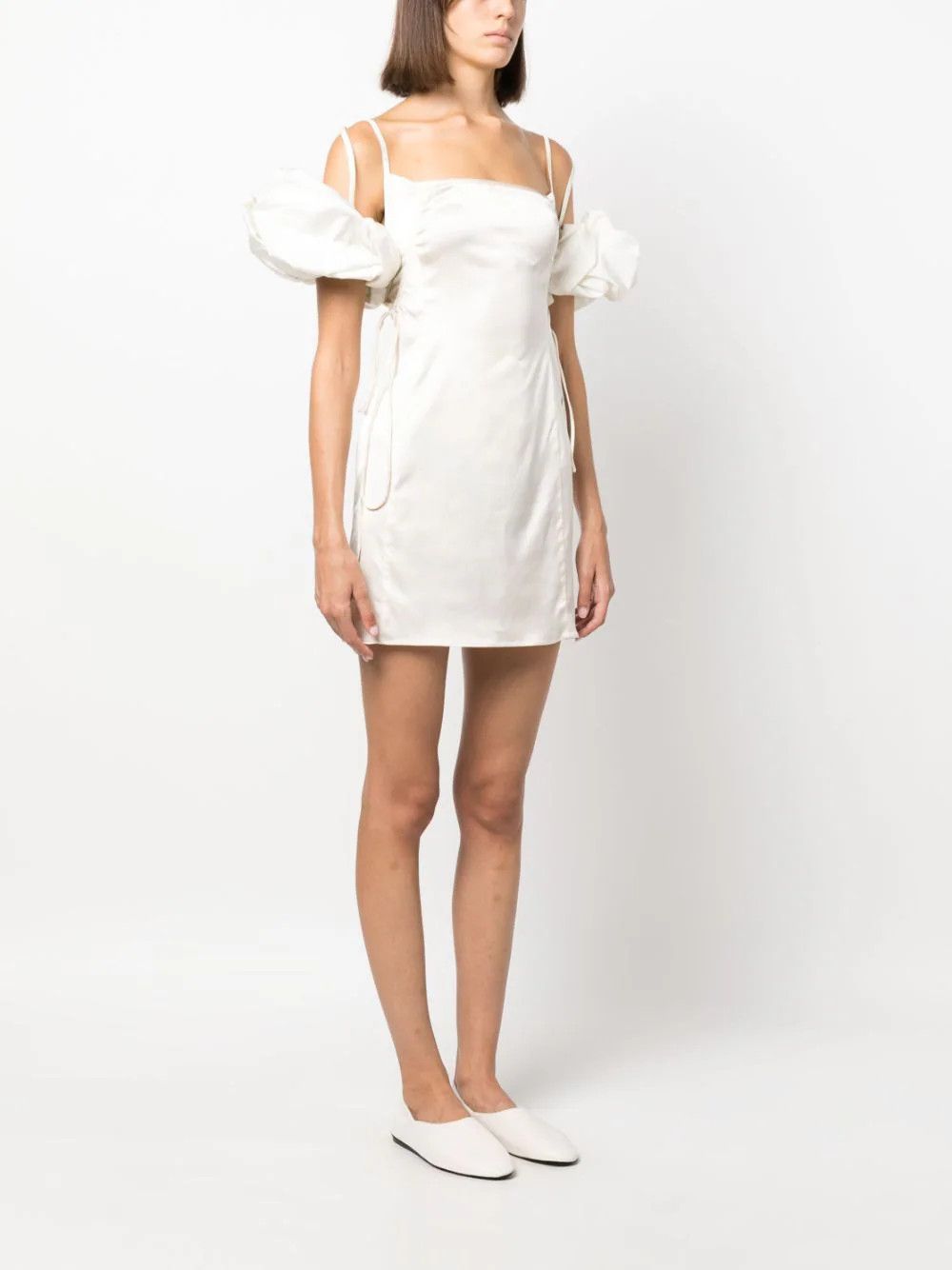 Jacquemus o1mle0824 La Mini Robe Chouchou Mini Dress in Off White Size XS / US 0-2 / IT 36-38 - 3 Thumbnail