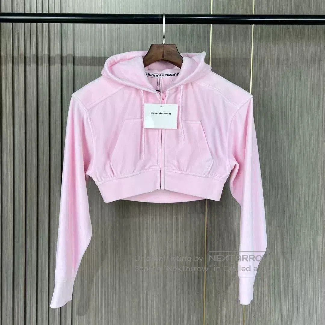 Alexander Wang pink alexander wang cropped hoodie. Size XS / US 0-2 / IT 36-38 - 1 Thumbnail