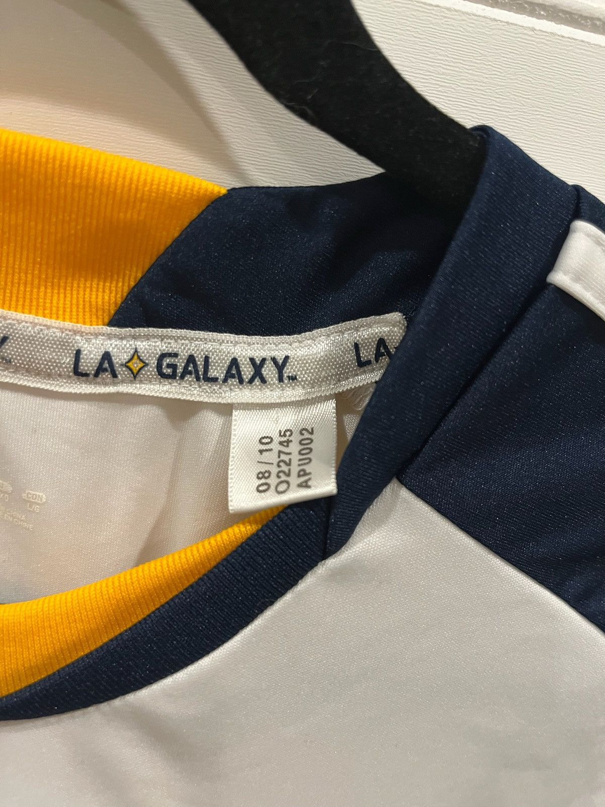 Adidas LA Galaxy Herbalife Soccer Jersey MLS Football White Gold, L Size US L / EU 52-54 / 3 - 6 Thumbnail