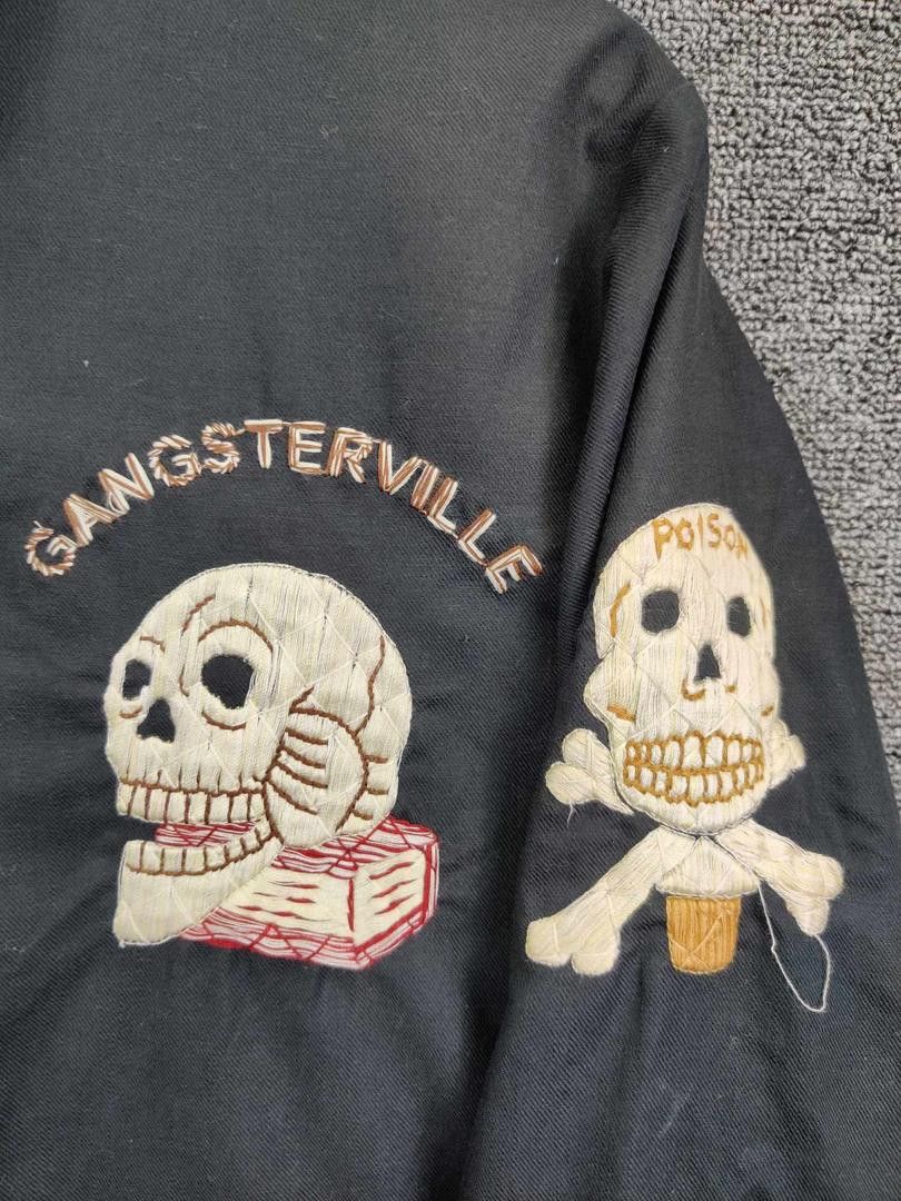 Vintage Vintage Gangsteruille Gangsterville Embroidery Skull Jacket Size US M / EU 48-50 / 2 - 5 Thumbnail