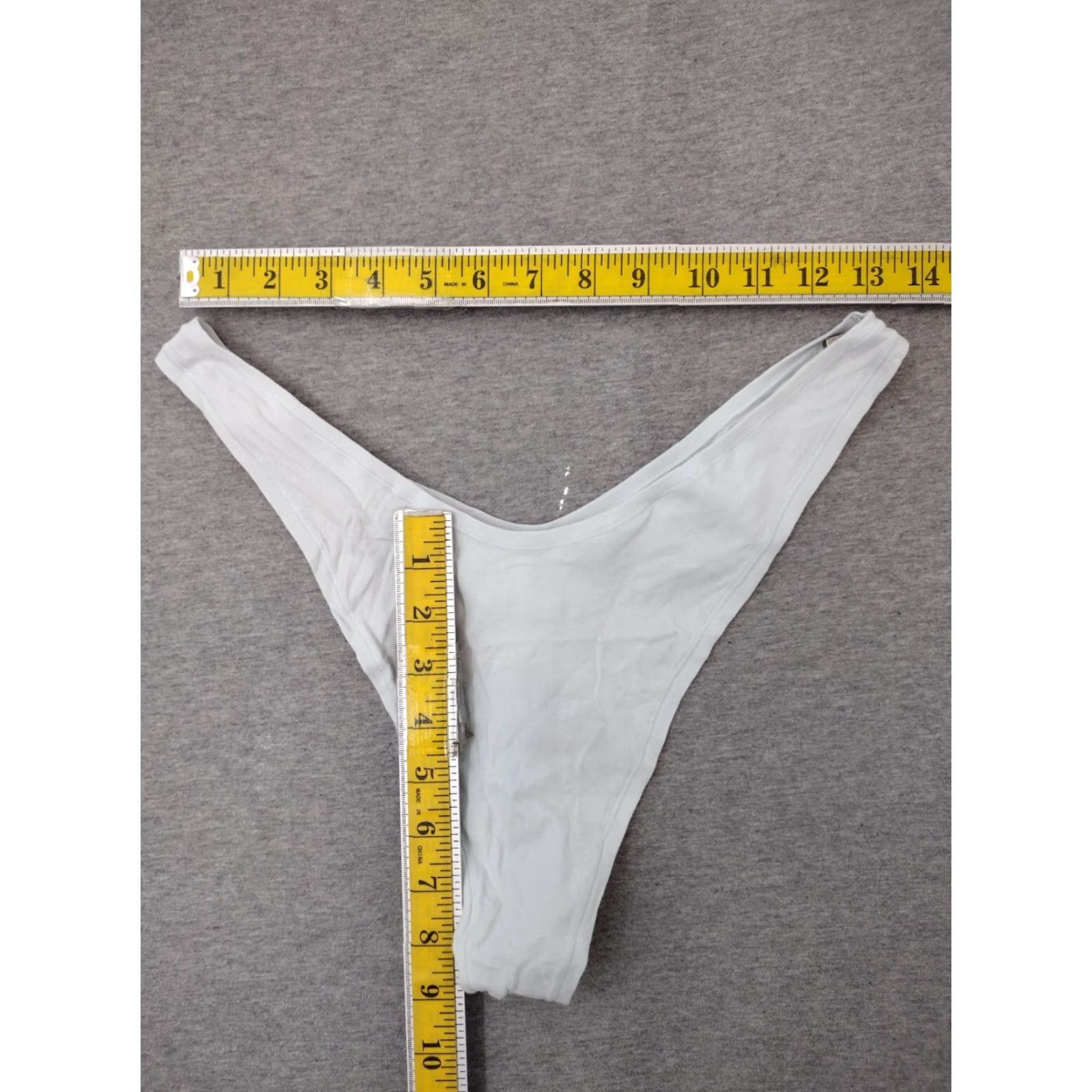 SKIMS Skims Cotton Jersey Micro Dipped Thong Color Frost Size 3X PN-DTH-1924 Size XXL / US 16-18 / IT 52-54 - 4 Thumbnail
