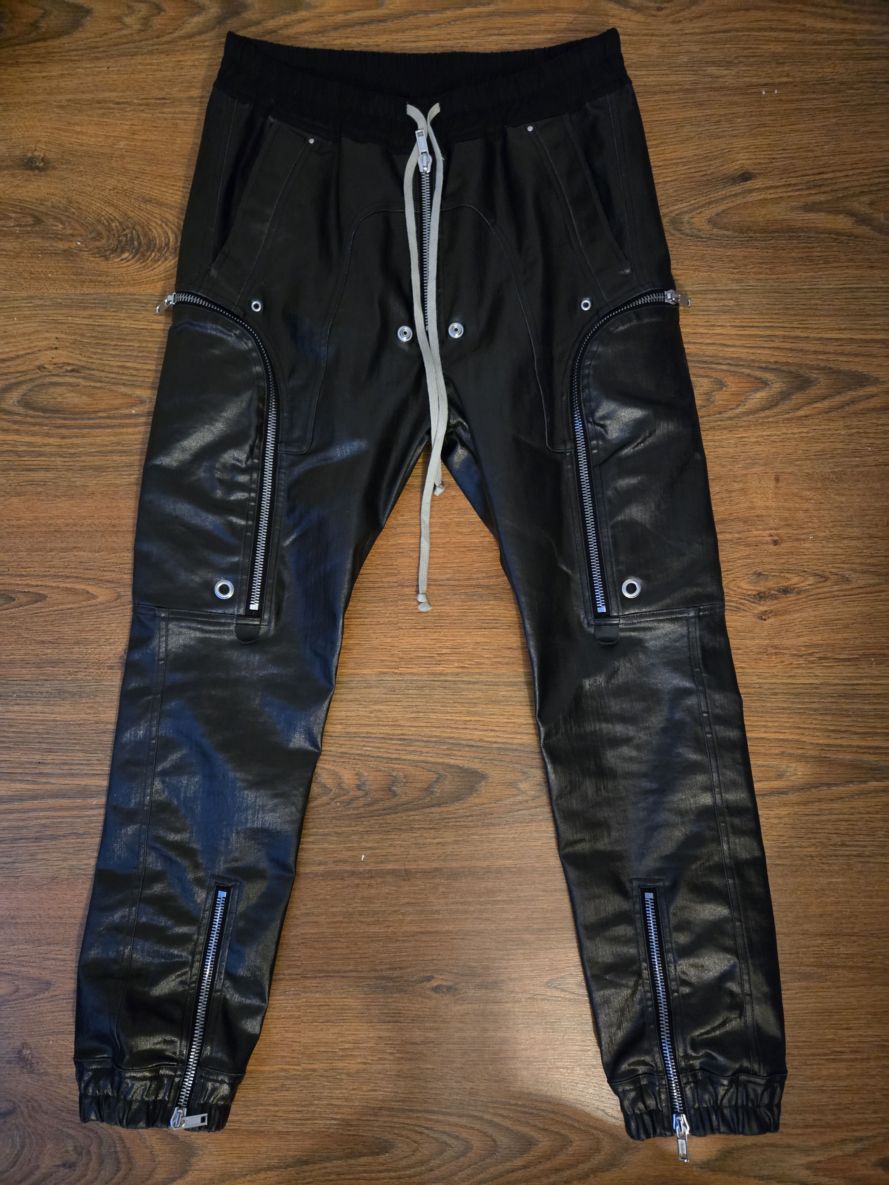 Rick Owens RICK OWENS EDFU WAX DENIM BAUHAUS PANTS | Grailed