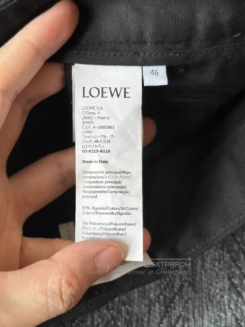 Loewe Loewe Black Leather Badge Work Pants Size 30" / US 8 / IT 44 - 4 Thumbnail