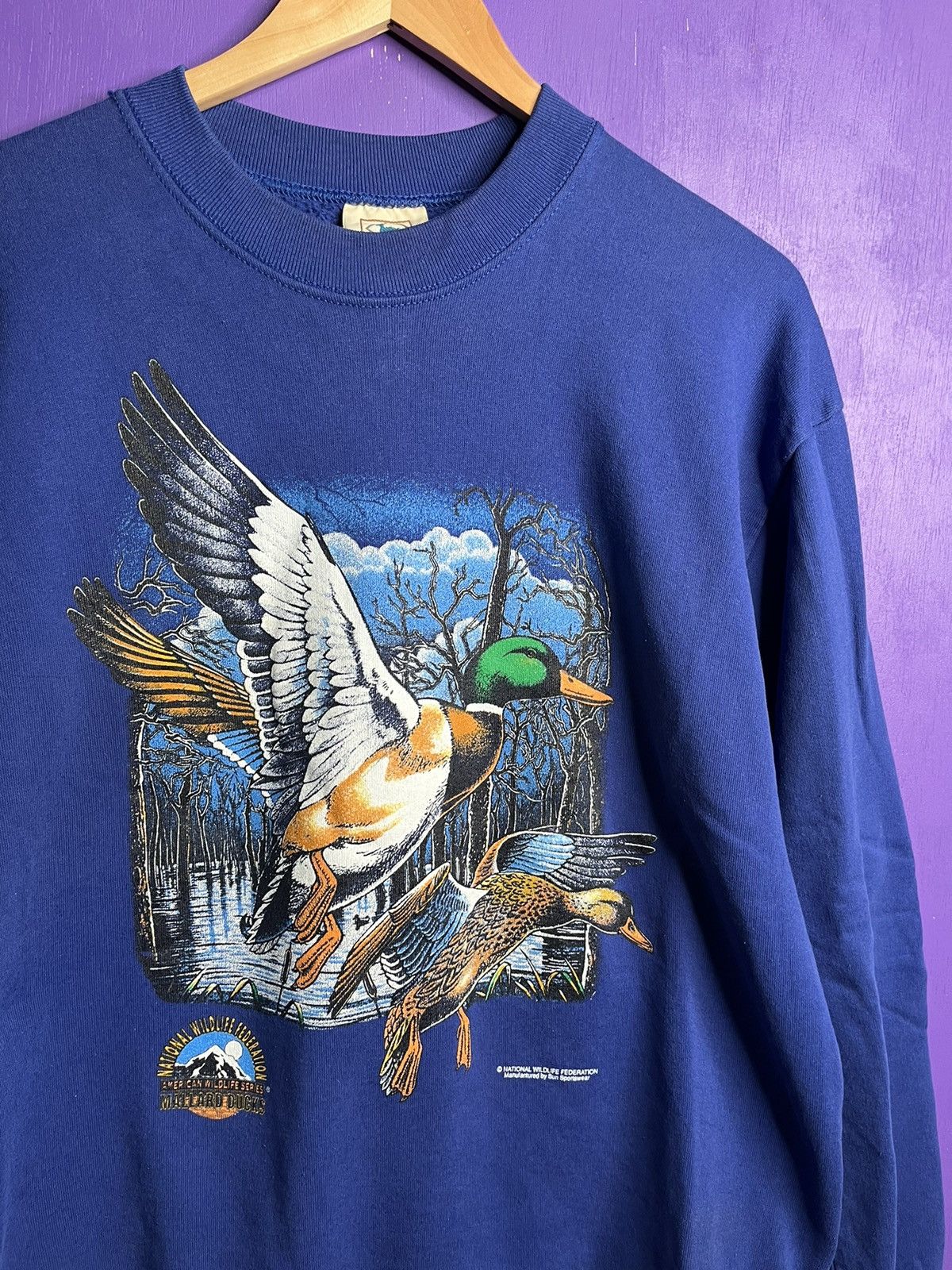 Vintage Vintage 90s Mallard ducks marsh crewneck Size US L / EU 52-54 / 3 - 3 Thumbnail