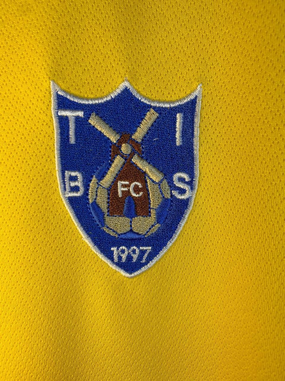 Vintage Errea FC Tibs 1997 Jersey Yellow Soccer Shirt Motif8 Sponsor Size US XL / EU 56 / 4 - 5 Thumbnail