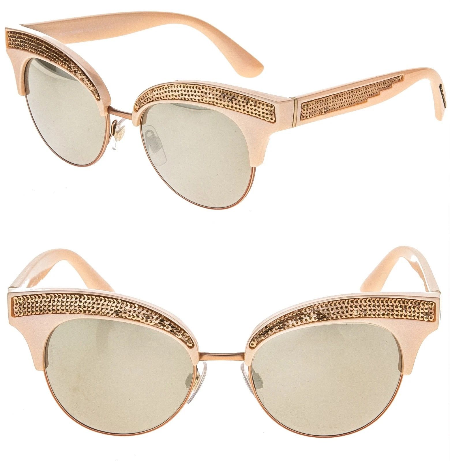 Dolce & Gabbana DOLCE & GABBANA DG6109 6109 Sequin Nude Mirrored Sunglasses Size ONE SIZE - 1 Thumbnail