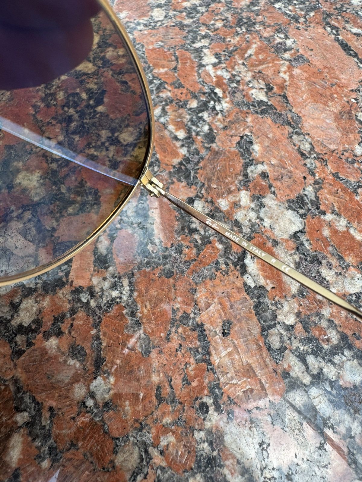 RayBan Ray Ben Sunglasses Metal Gold Frame Brown Gradient Size ONE SIZE - 4 Thumbnail