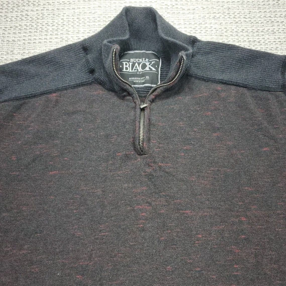 Vintage BKE Buckle Black Adult Sweater XL 1/4 Zip Pullover Athletic Fit Mens Knit Style Pullover Casual Long Sleeve Mock Neck Pockets Solid Size US XL / EU 56 / 4 - 5 Thumbnail