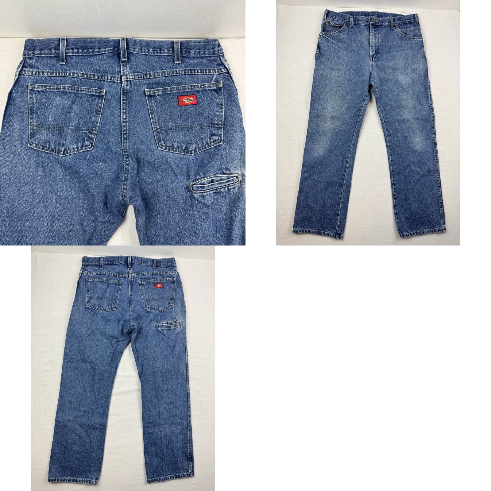 Dickies Dickies Jeans Adult 34x29 Regular Fit Straight Leg Workwear Denim Pants Blue Cotton Denim USA Grunge 90s Mens Size US 34 / EU 50 - 9 Thumbnail