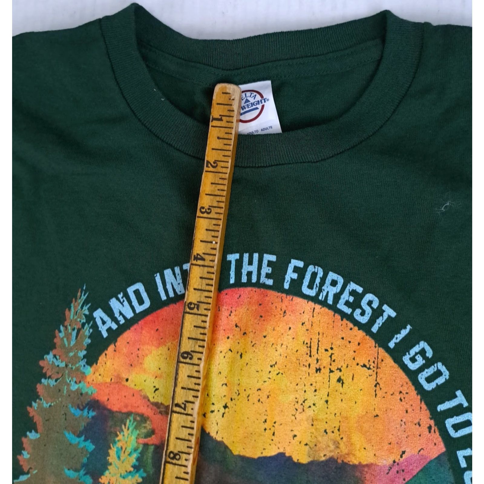 Delta VINTAGE Delta Pro Weight T-Shirt Canvas Cotton Green 90s Camping Long Sleeve XL Unisex Adults Mens Womens Boys Girls Size US XL / EU 56 / 4 - 2 Thumbnail