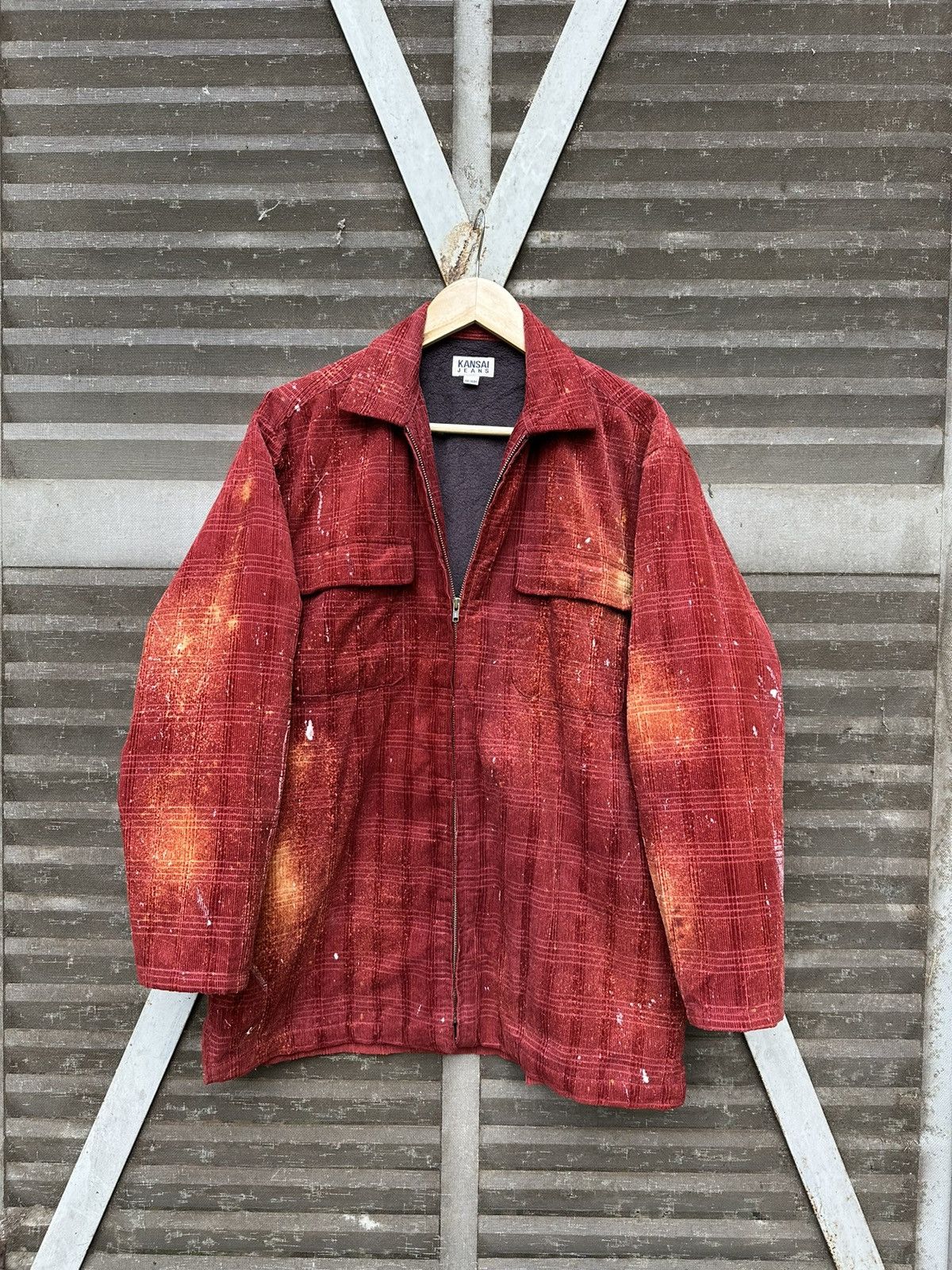 Kansai Yamamoto 👹Kansai Yamamoto Paint Splatter Corduroy Jacket Size US L / EU 52-54 / 3 - 2 Thumbnail