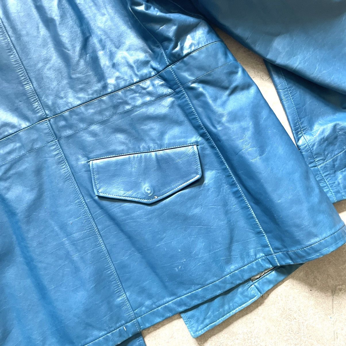 Jil Sander Jil Sander Teal Leather Jacket Size US M / EU 48-50 / 2 - 11 Thumbnail
