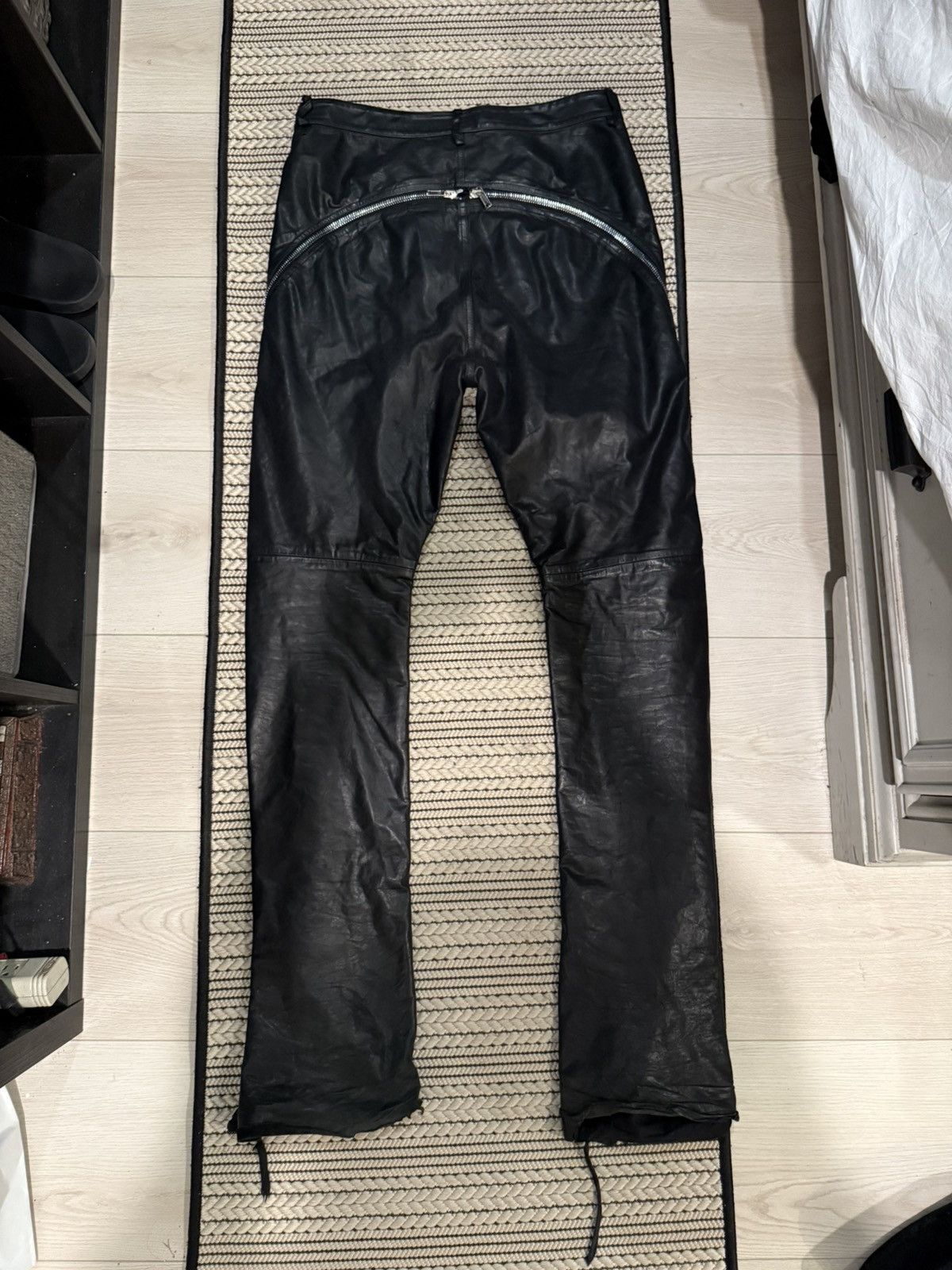 Rick Owens Rick Owens Leather Bolan Banana Size US 30 / EU 46 - 14 Thumbnail