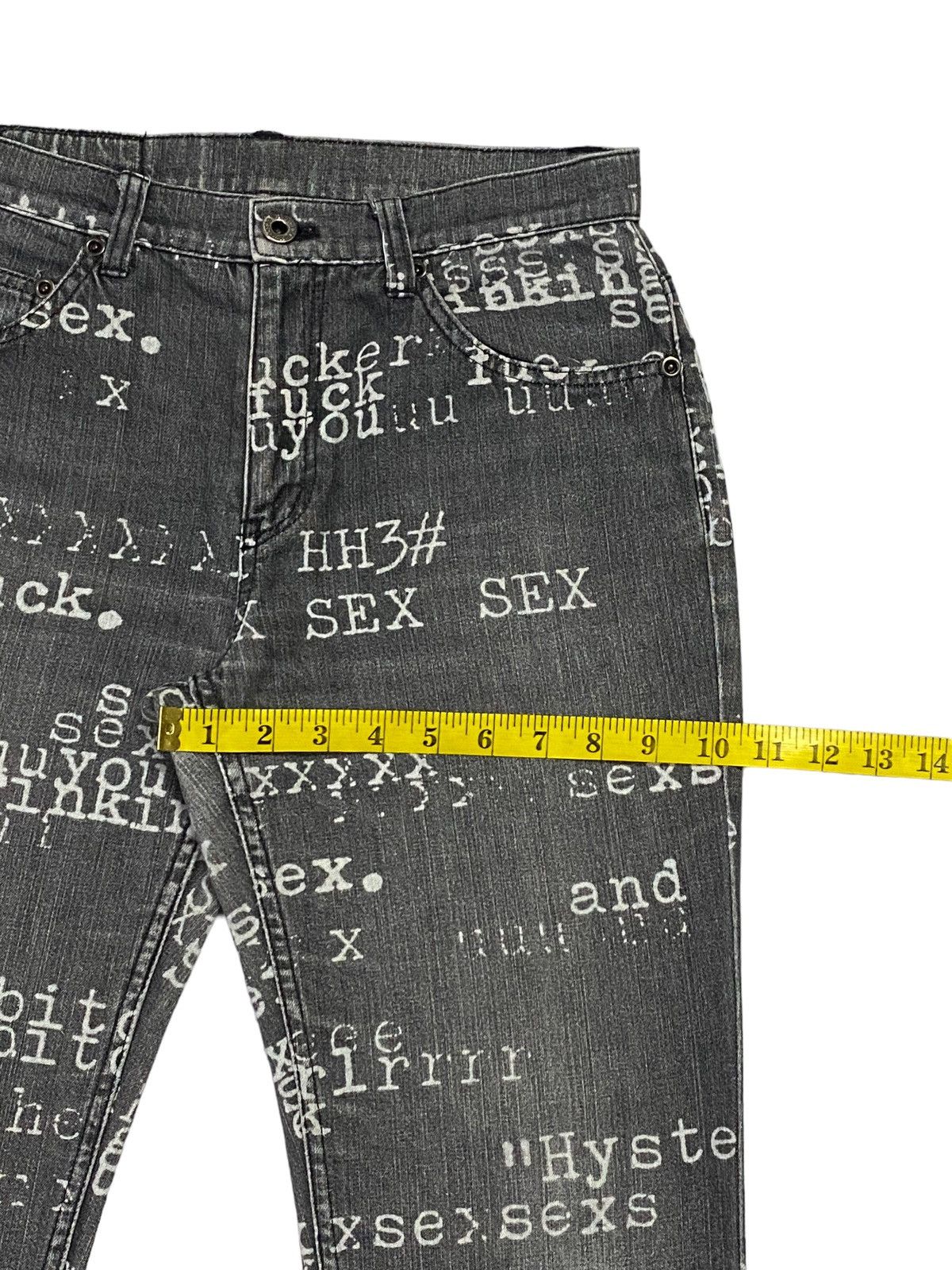 Hysteric Glamour Vintage Hysteric Glamour Sex All Over Print Faded Denim Size US 28 / EU 44 - 8 Thumbnail