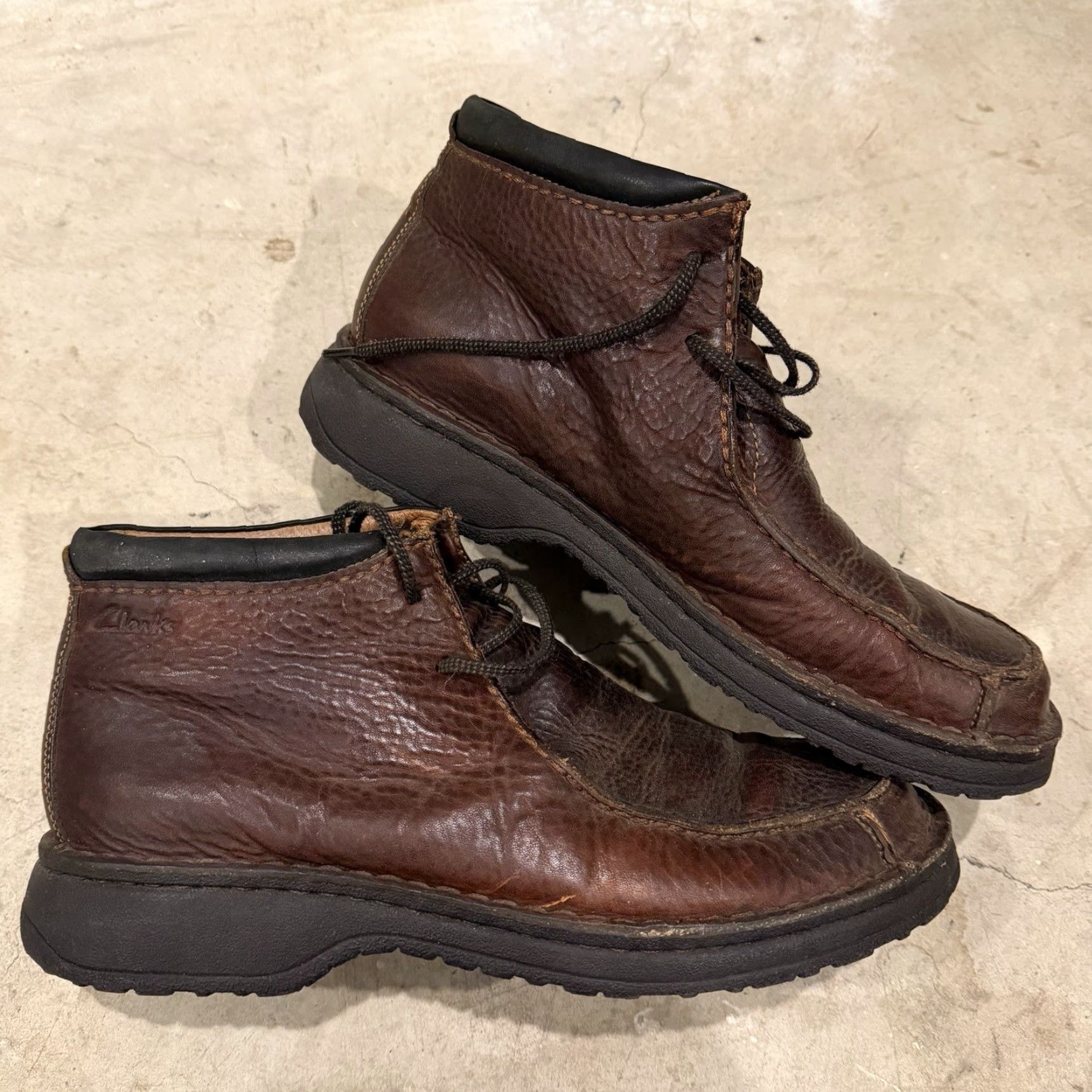 Clarks Clarks Active Air Boot Mens 11.5M Chukka Ankle Leather Brown Mid Toe Shoes Size US 12 / EU 45 - 2 Thumbnail