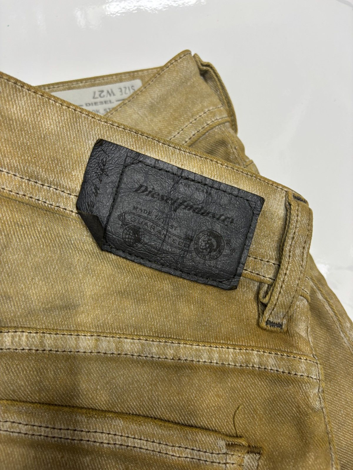 Diesel 💥Diesel Vintage Slim Skinny Distressed Jeans Tan Fade Size US 28 / EU 44 - 12 Thumbnail
