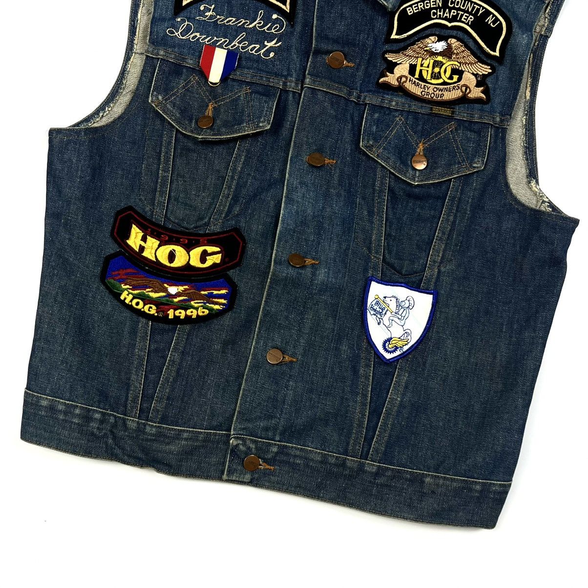 Vintage Vintage Maverick Blue Bell Patched Denim Vest Made In USA Size US M / EU 48-50 / 2 - 12 Thumbnail