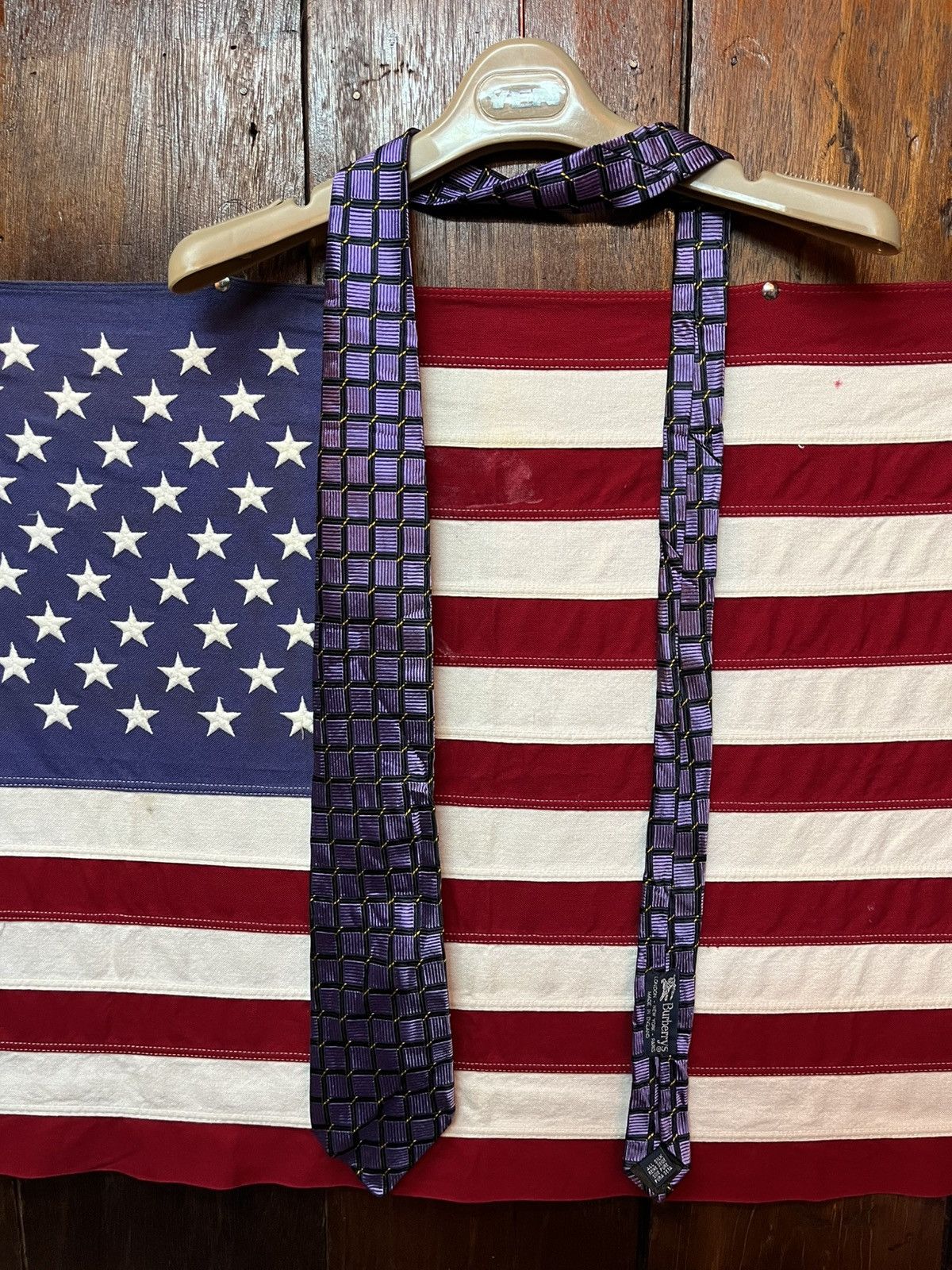 Burberry Burberry London Purple Geometric Tie Size ONE SIZE - 1 Thumbnail