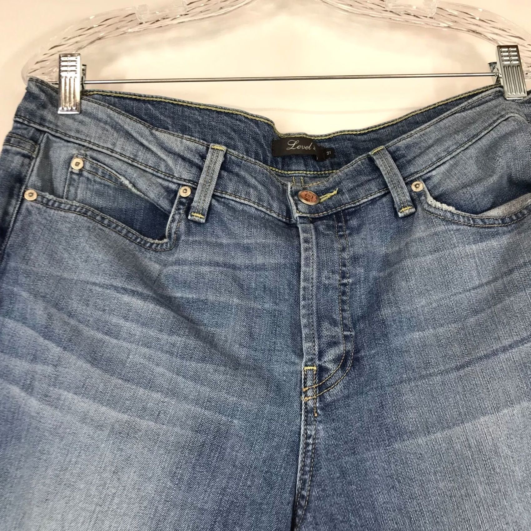 Vintage LEVEL 99 - Womens 31 Blue Denim Frayed Hem Jeans Size 24" / US 00 / IT 34 - 2 Thumbnail