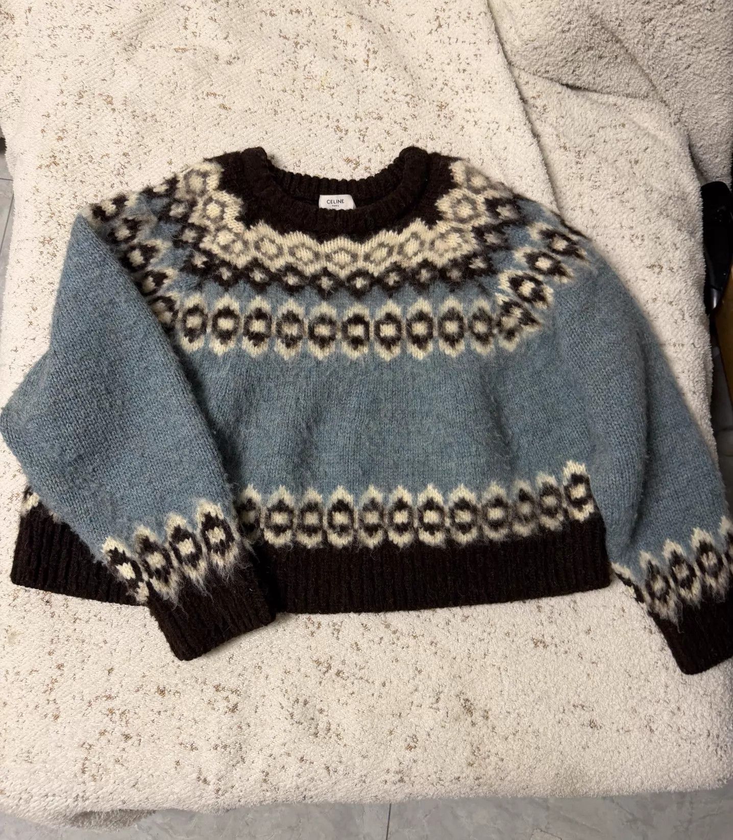 Celine Celine Fair Isle Wool Sweater M Size M / US 6-8 / IT 42-44 - 1 Thumbnail