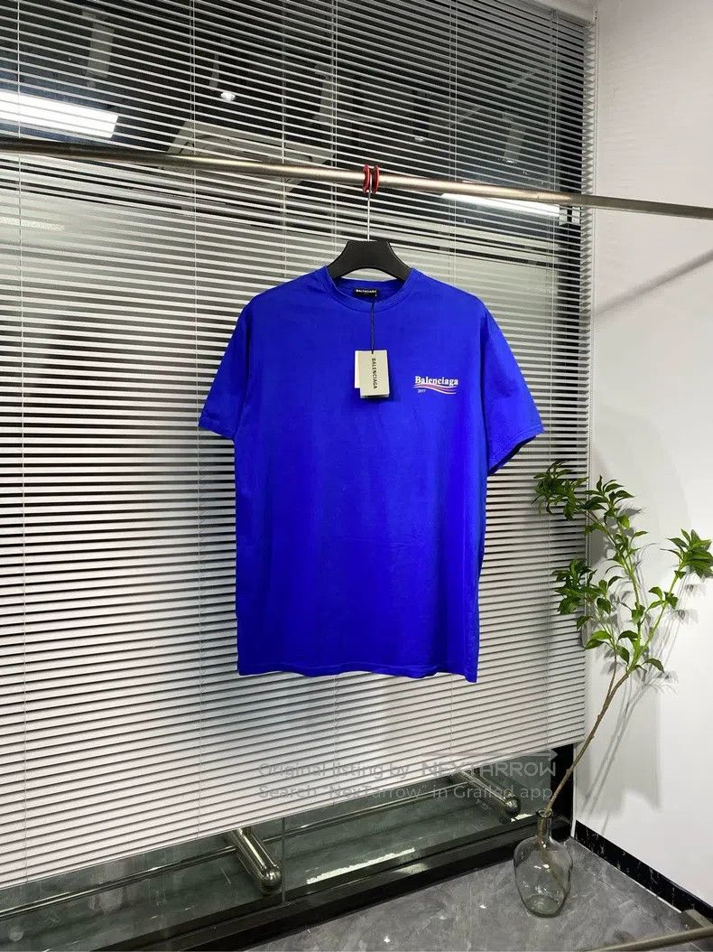 Balenciaga Balenciaga Short-sleeve T-shirt Coke wave print logo blue Size US M / EU 48-50 / 2 - 2 Thumbnail