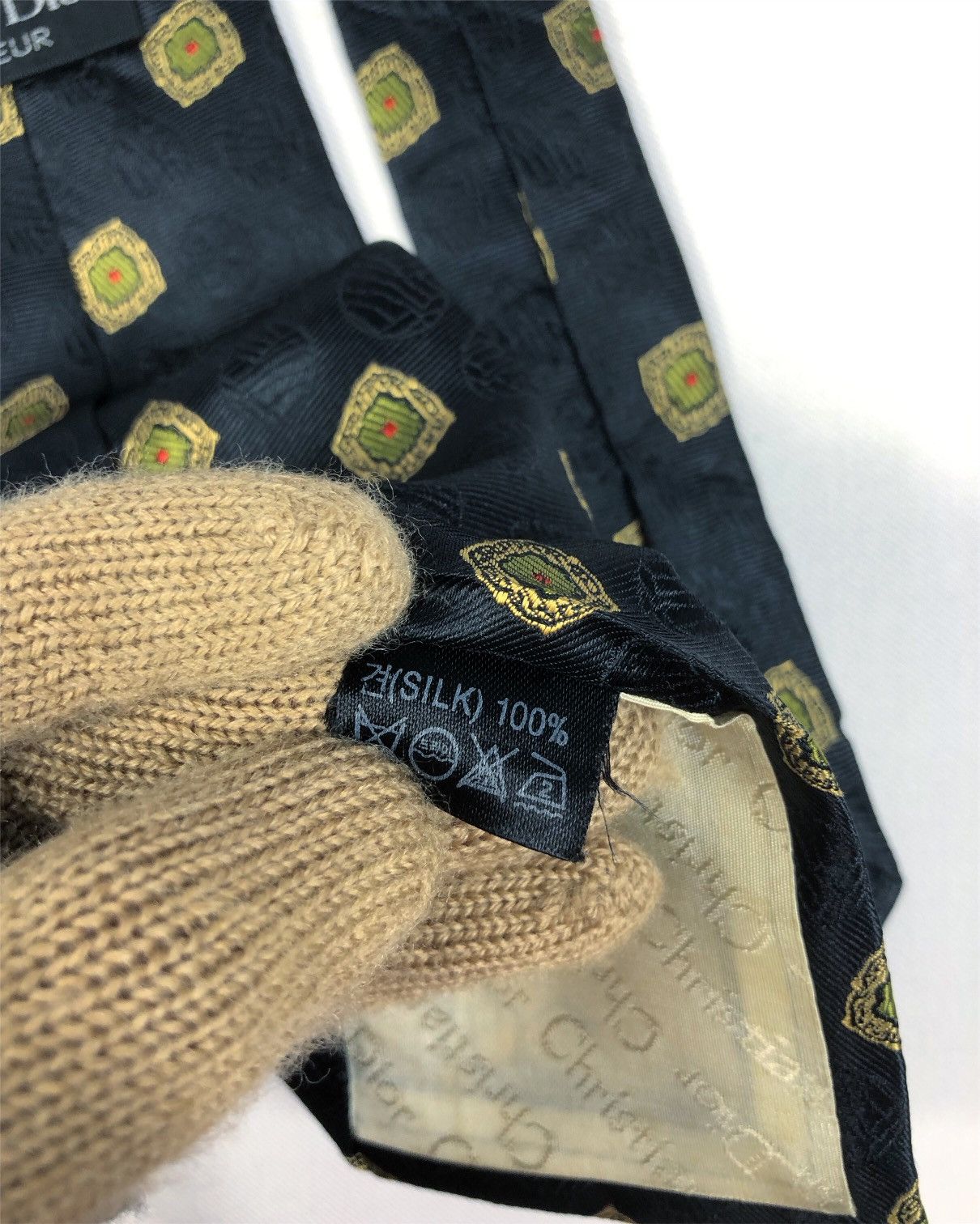 Christian Dior Monsieur Rare Vintage Christian Dior Monsieur Silk Tie Size ONE SIZE - 9 Thumbnail