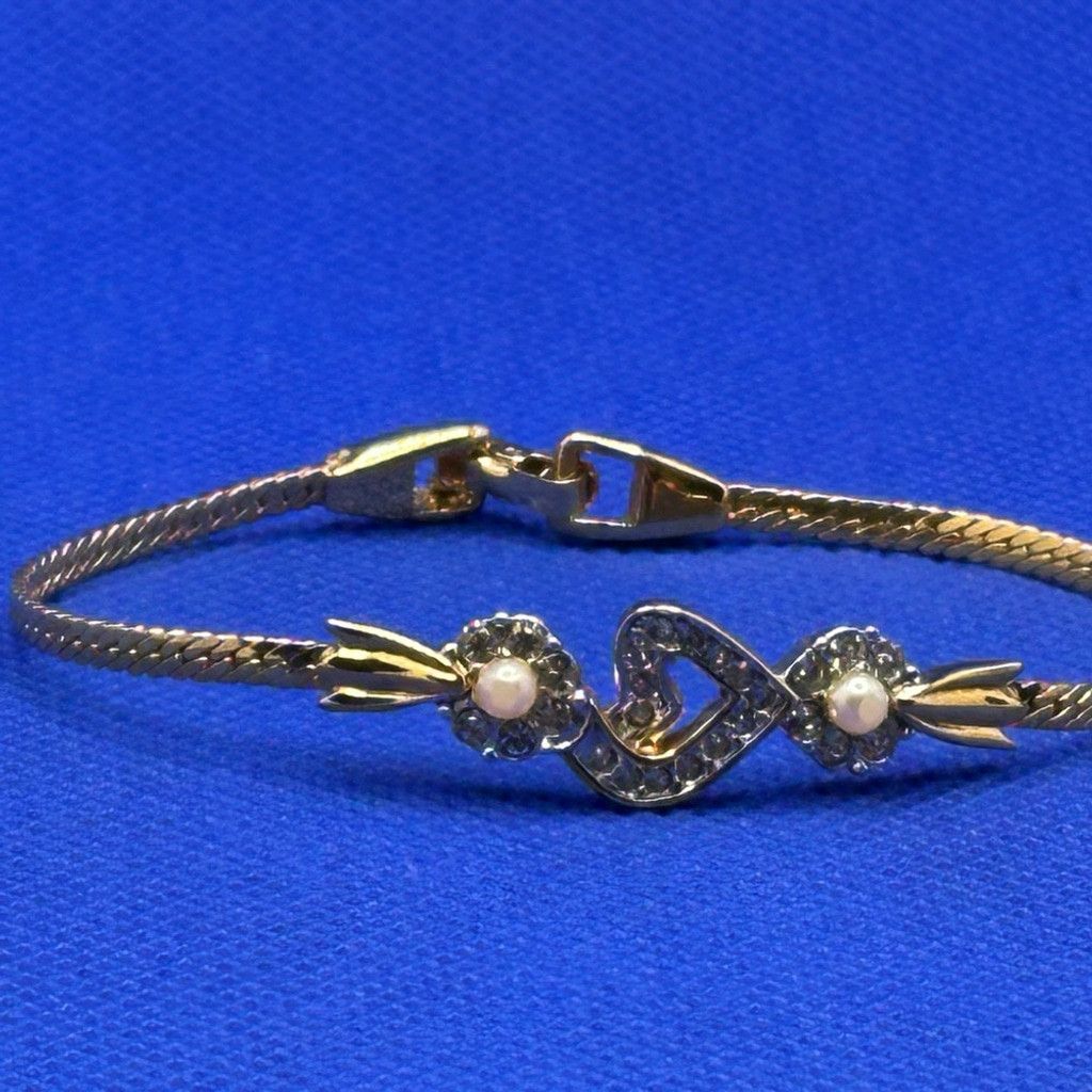 Nina Ricci Nina Ricci gold, pearl and crystal bracelet Size ONE SIZE - 1 Thumbnail