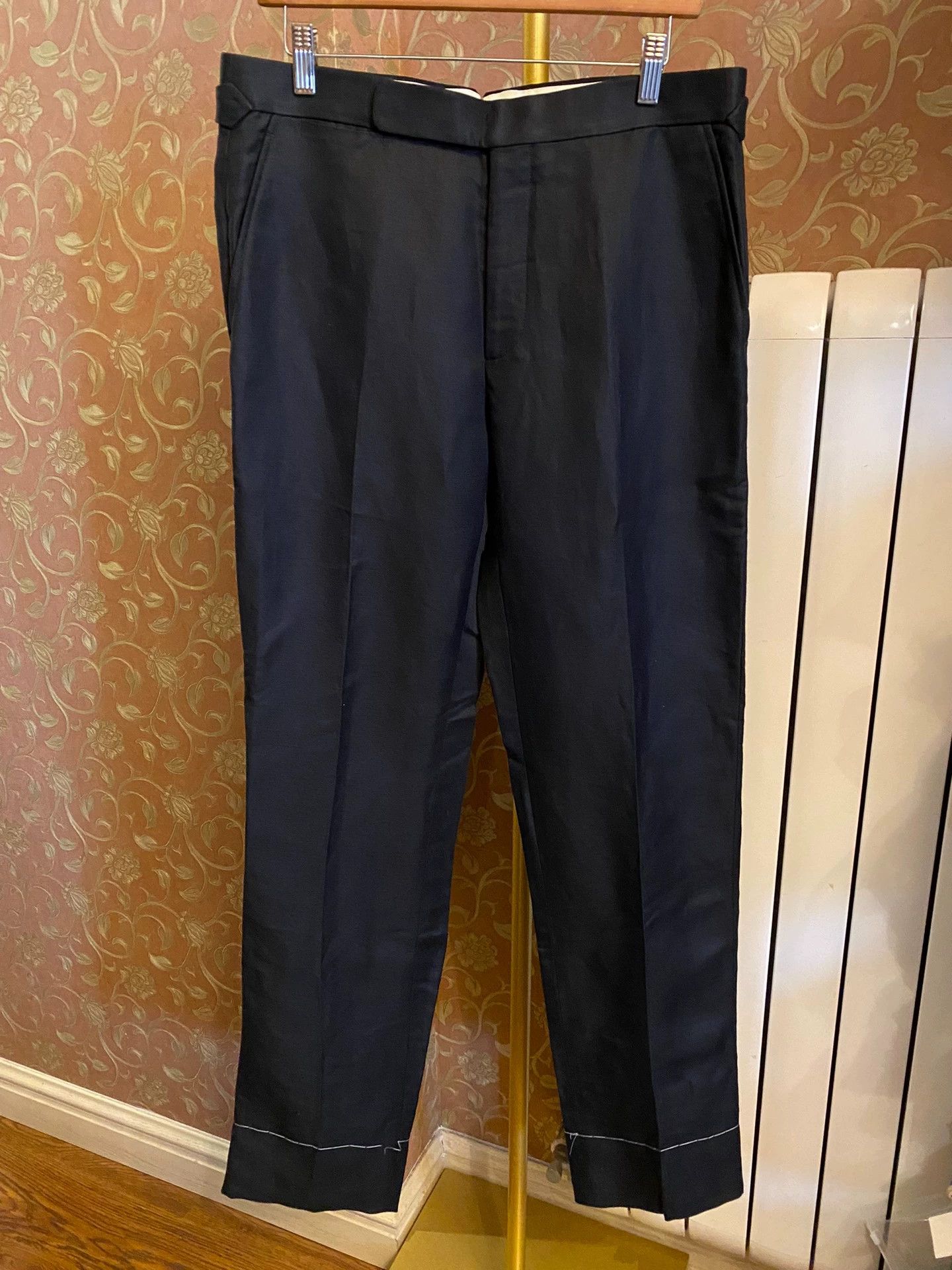 Polo Ralph Lauren RL Purple Label Italian Handmade Heavy Linen-Silk Naples Trousers Size US 32 / EU 48 - 1 Thumbnail