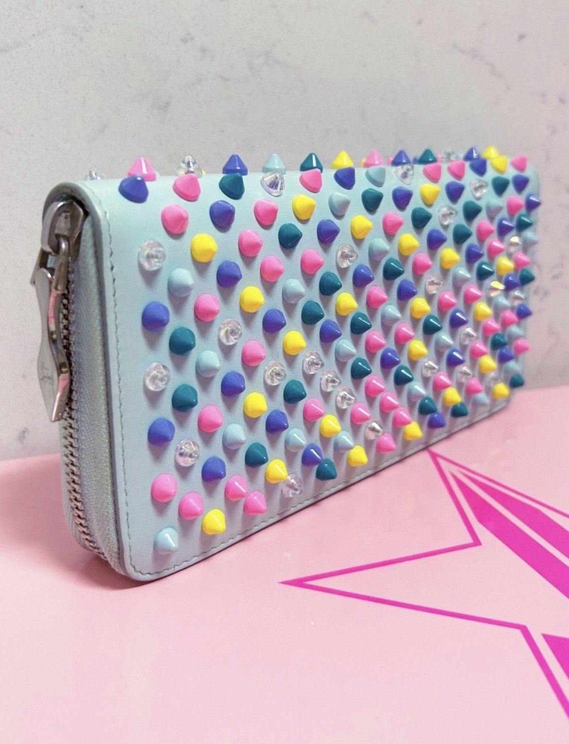 Christian Louboutin Authentic Christian Louboutin Panettone Spiked Pastel Wallet Size ONE SIZE - 2 Thumbnail