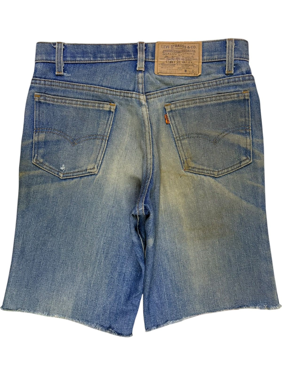 Levi's × Levi's Vintage Clothing Vintage 70s Levis Orange Tab Rusty Mud Loose Jean Short Jort Size US 30 / EU 46 - 2 Thumbnail