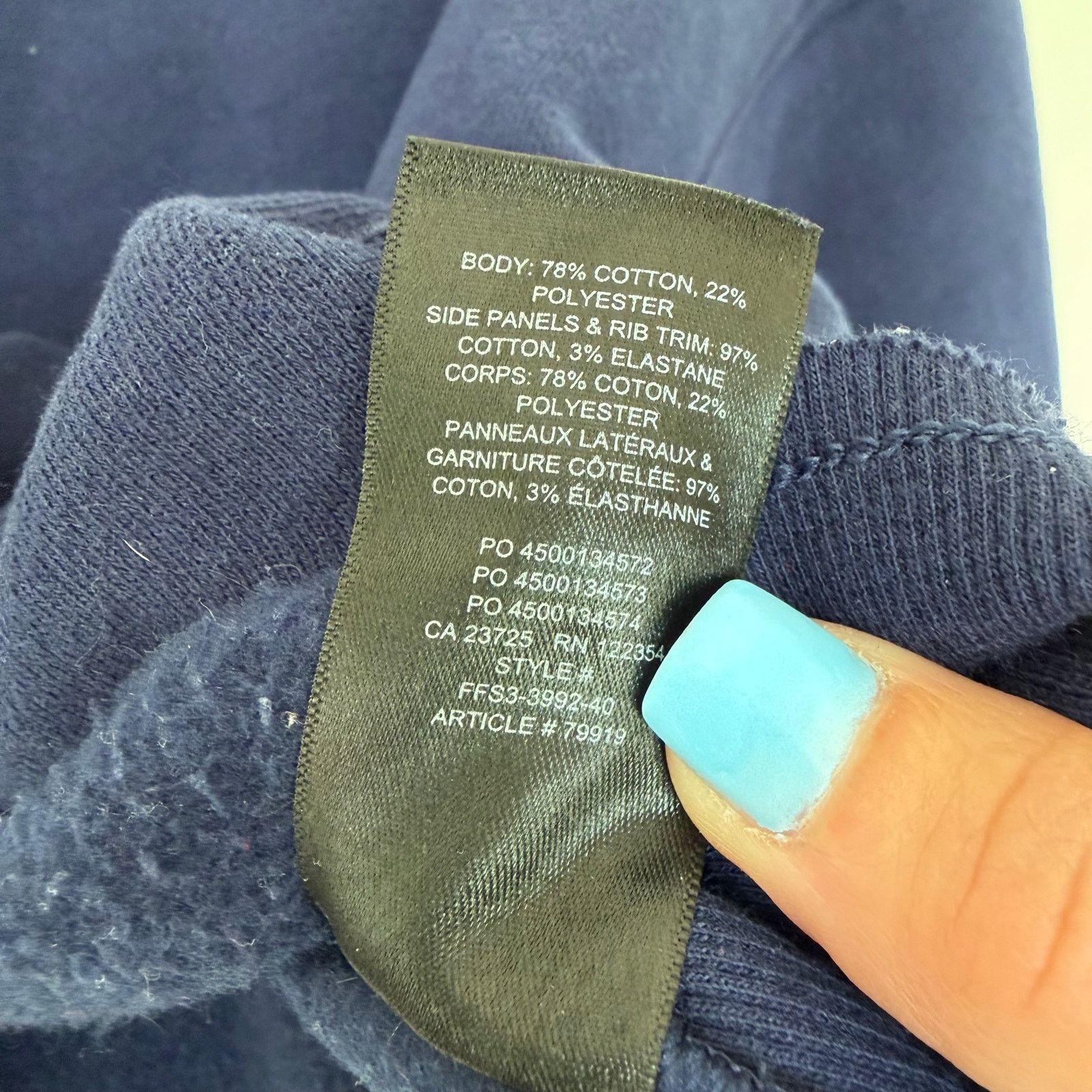 TNA Aritza TNA Navy Blue Cozy AF Fleece Cropped Sweatshirt Sz S Size S / US 4 / IT 40 - 5 Thumbnail