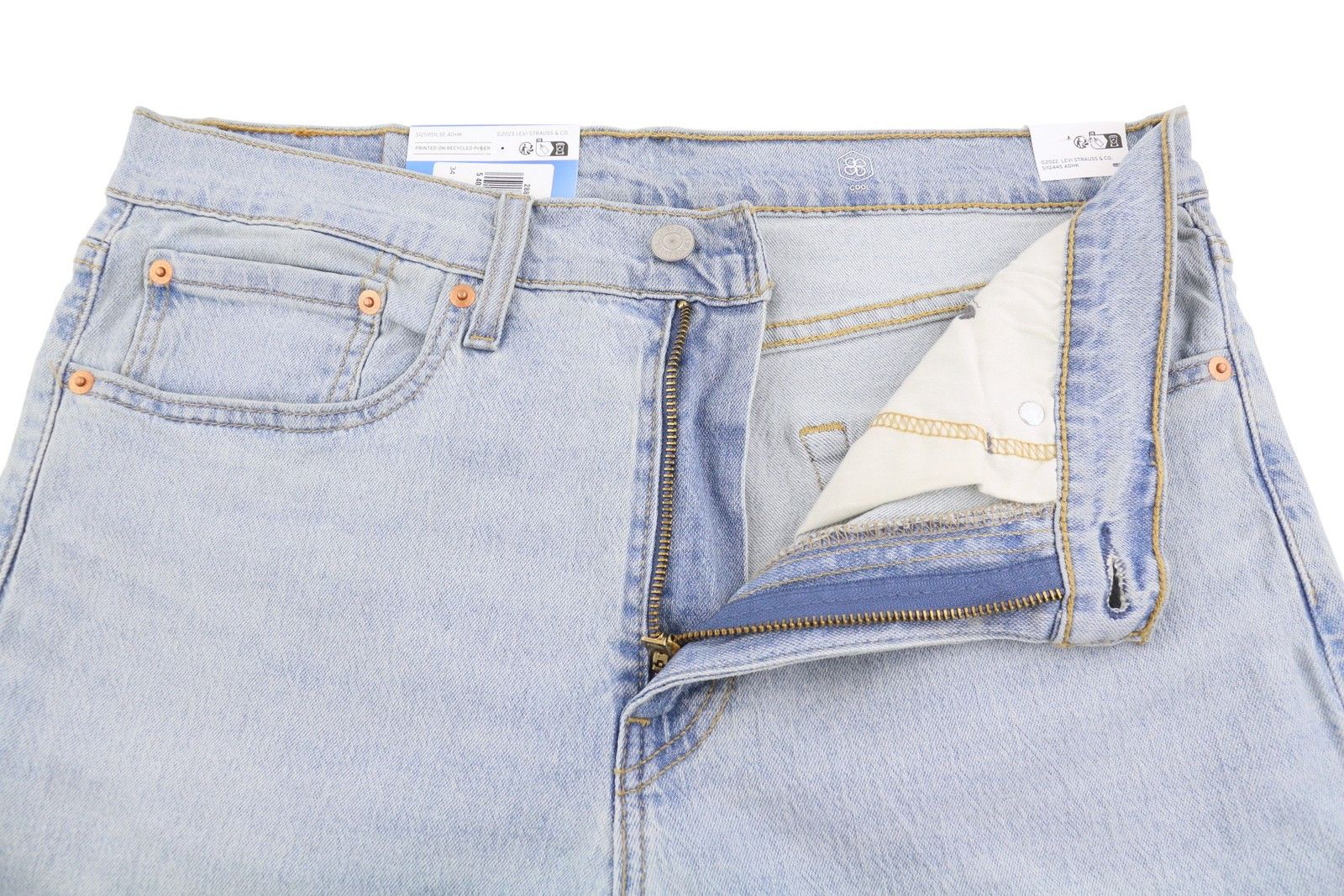 Levi's 512 W34/L32 Slim Tapered Faded Blue Jeans 87085 Size US 34 / EU 50 - 4 Thumbnail