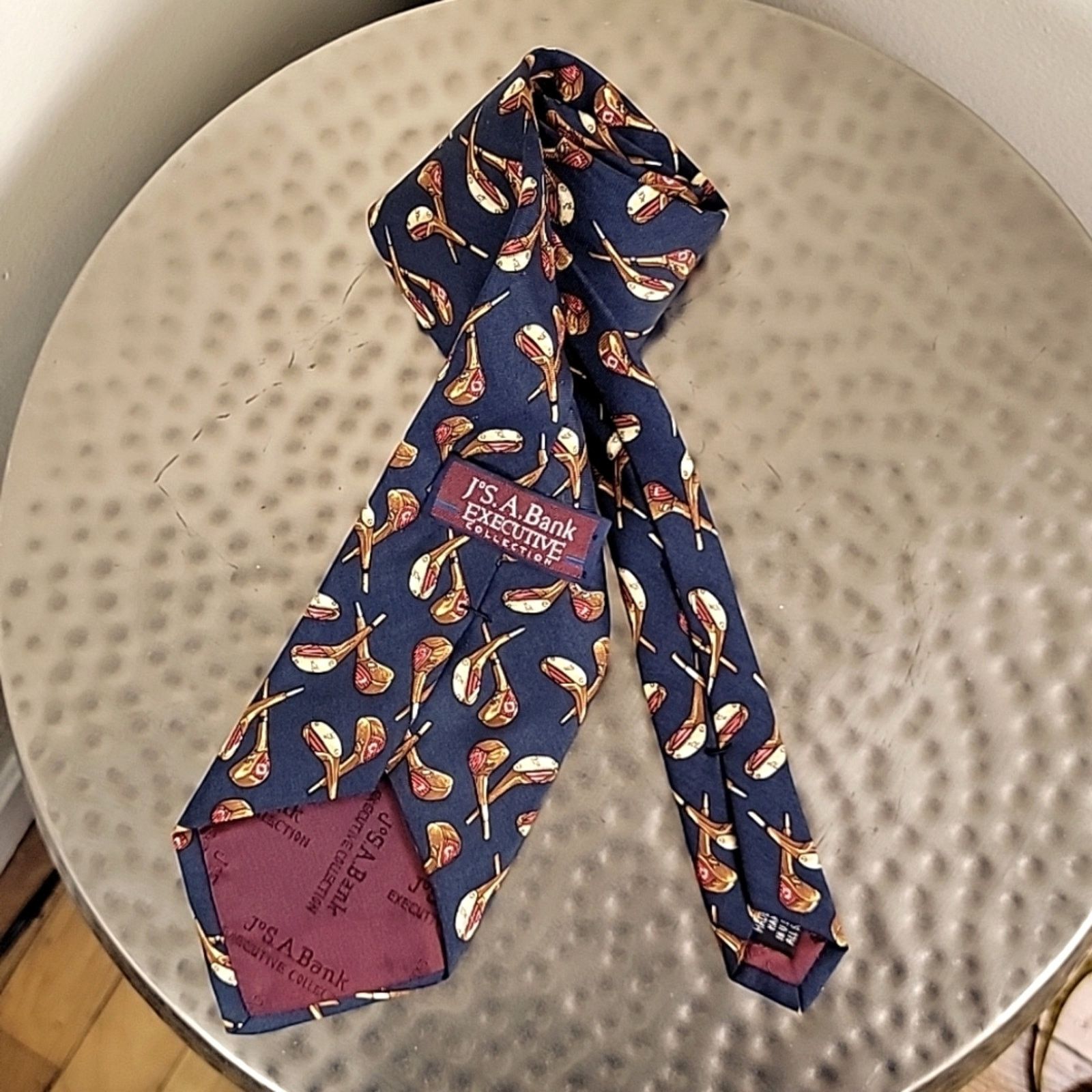 Jos. A. Bank Jos A. Bank Executive Golf Caddy Theme Handmade Silk Tie Size ONE SIZE - 2 Thumbnail