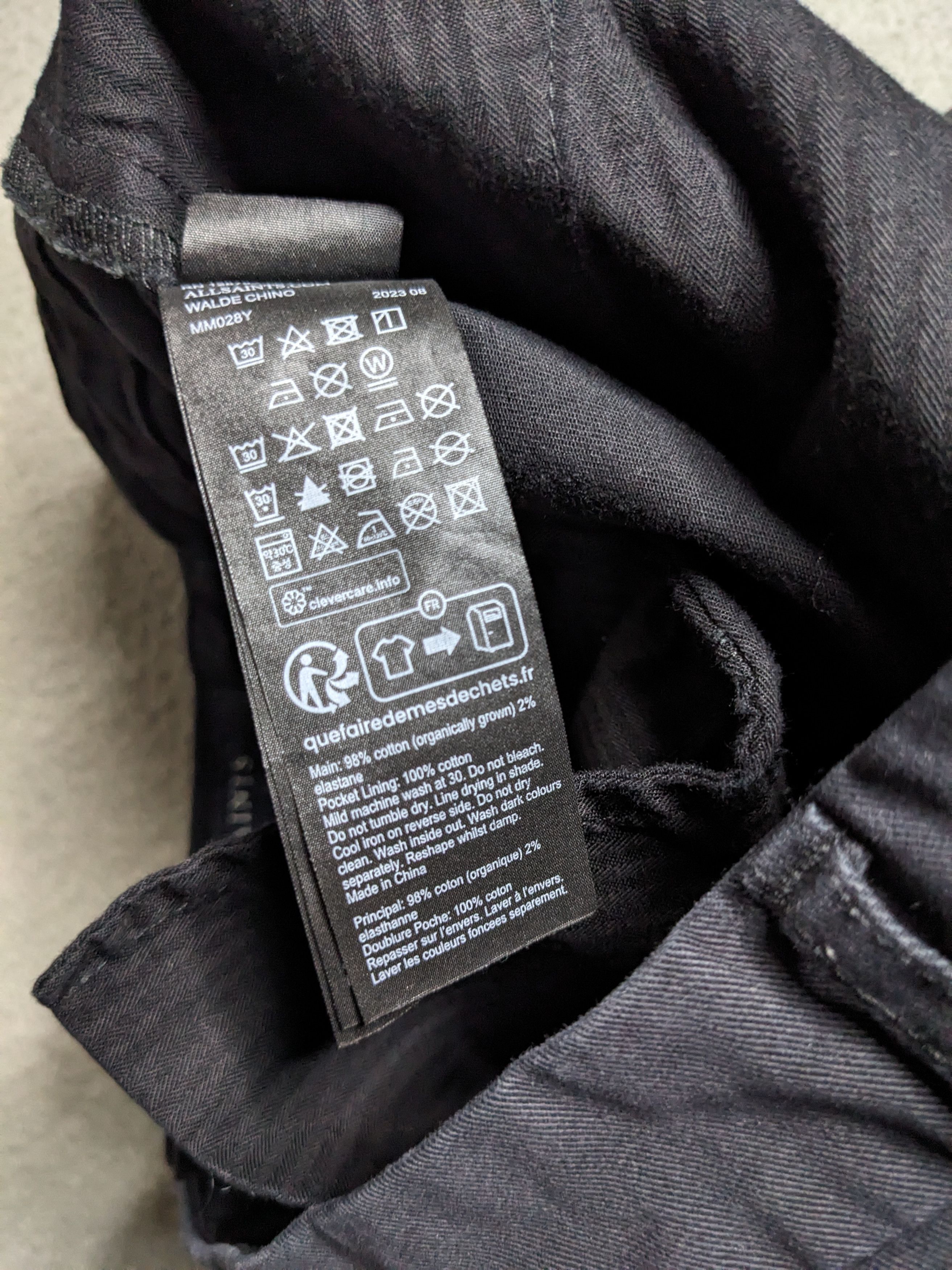 Allsaints All Saints Walde Chino Pants 34x29 Twill Trousers High Rise Size US 34 / EU 50 - 16 Thumbnail