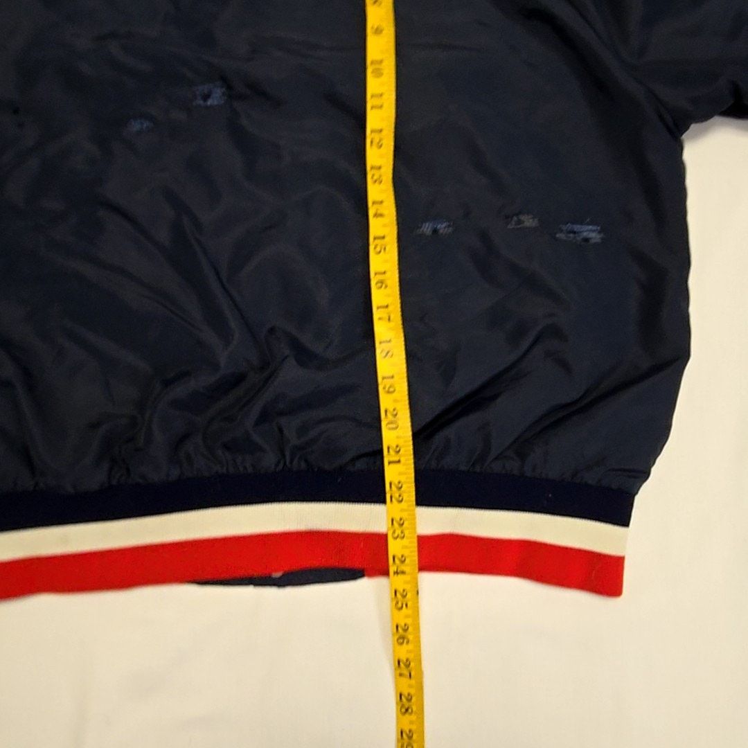 Vintage Vintage Bomber Snap Blue Button Striped Cuffs 80s L Jacket Size US L / EU 52-54 / 3 - 23 Thumbnail