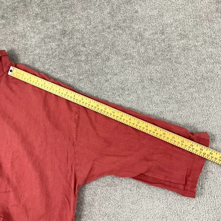 Vintage VINTAGE La Fixsun Linen Blouse Top Womens XL Casual 3/4 Sleeve Red 90s Outdoor Everyday Size XL / US 12-14 / IT 48-50 - 5 Thumbnail