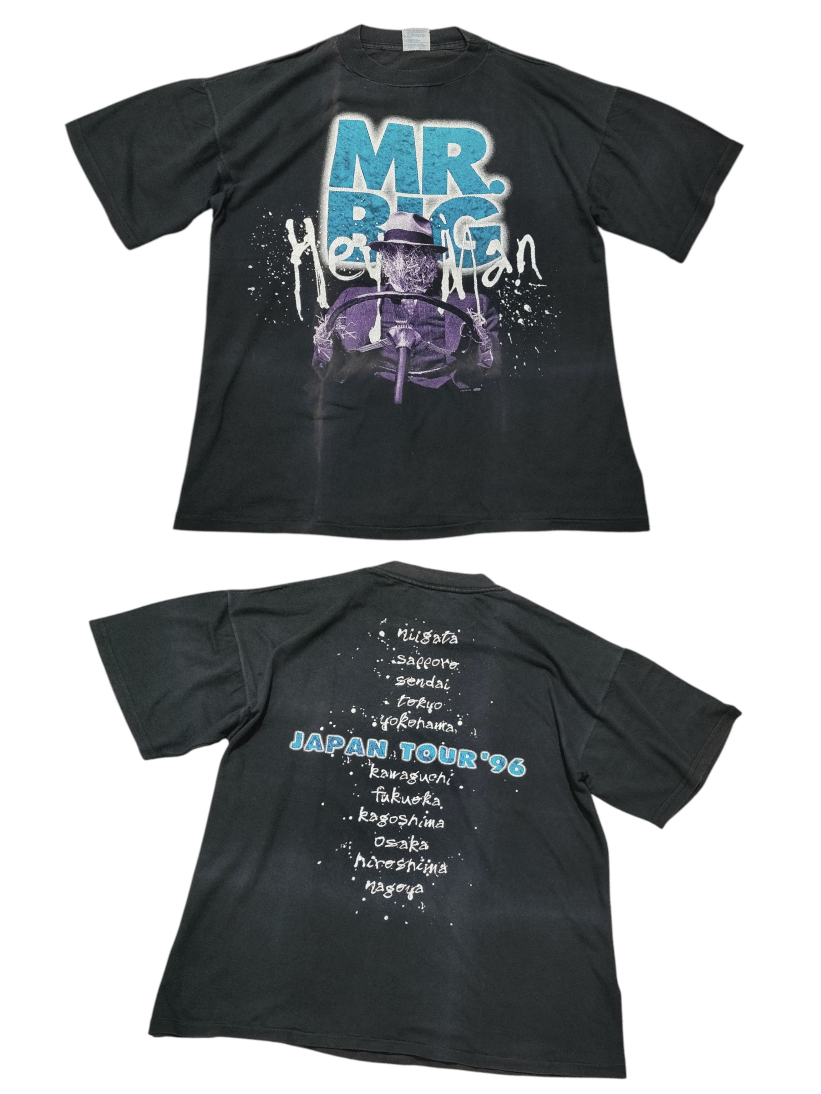 Band Tees 90s MR BIG "HEY MAN JAPAN TOUR '96" Vintage Band Tee Size US XL / EU 56 / 4 - 1 Thumbnail