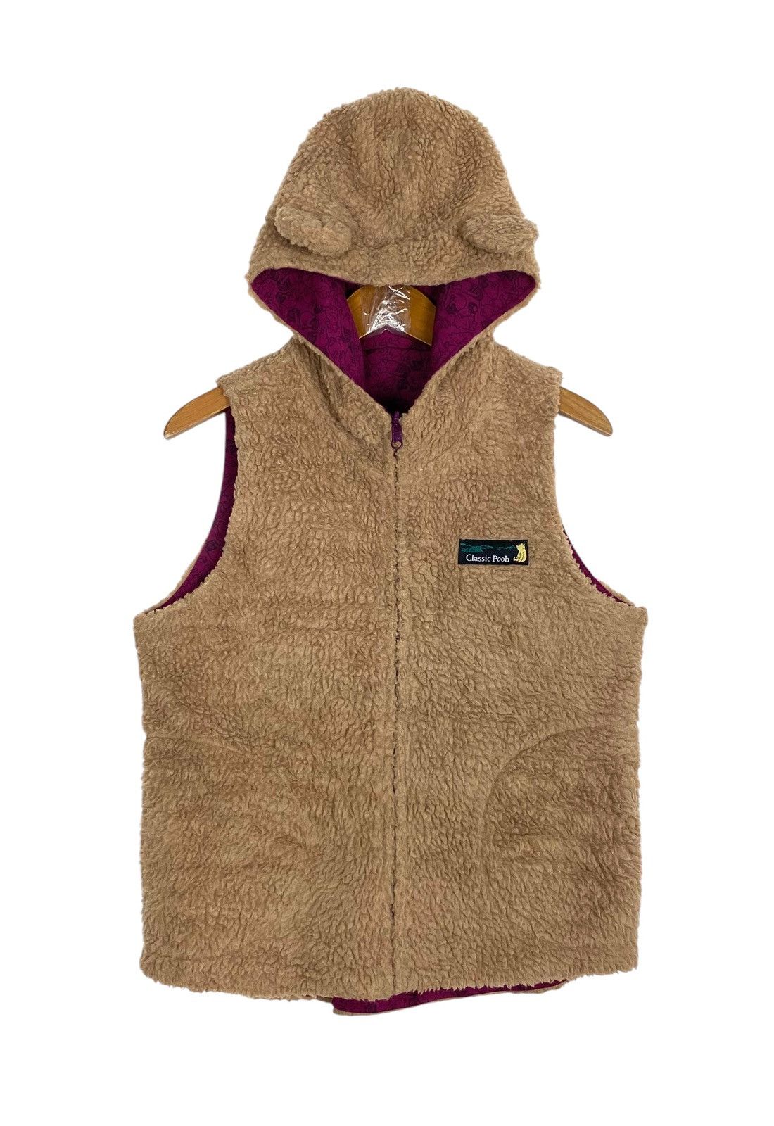 Disney Rare‼️ Disney Winnie The Pooh Reversible Vest Fleece Size S / US 4 / IT 40 - 6 Thumbnail