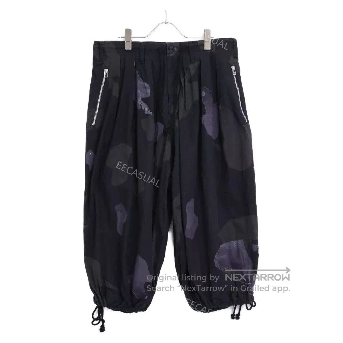 Yohji Yamamoto Yohji Yamamoto Black Purple Printed Pants. Size US 28 / EU 44 - 1 Thumbnail