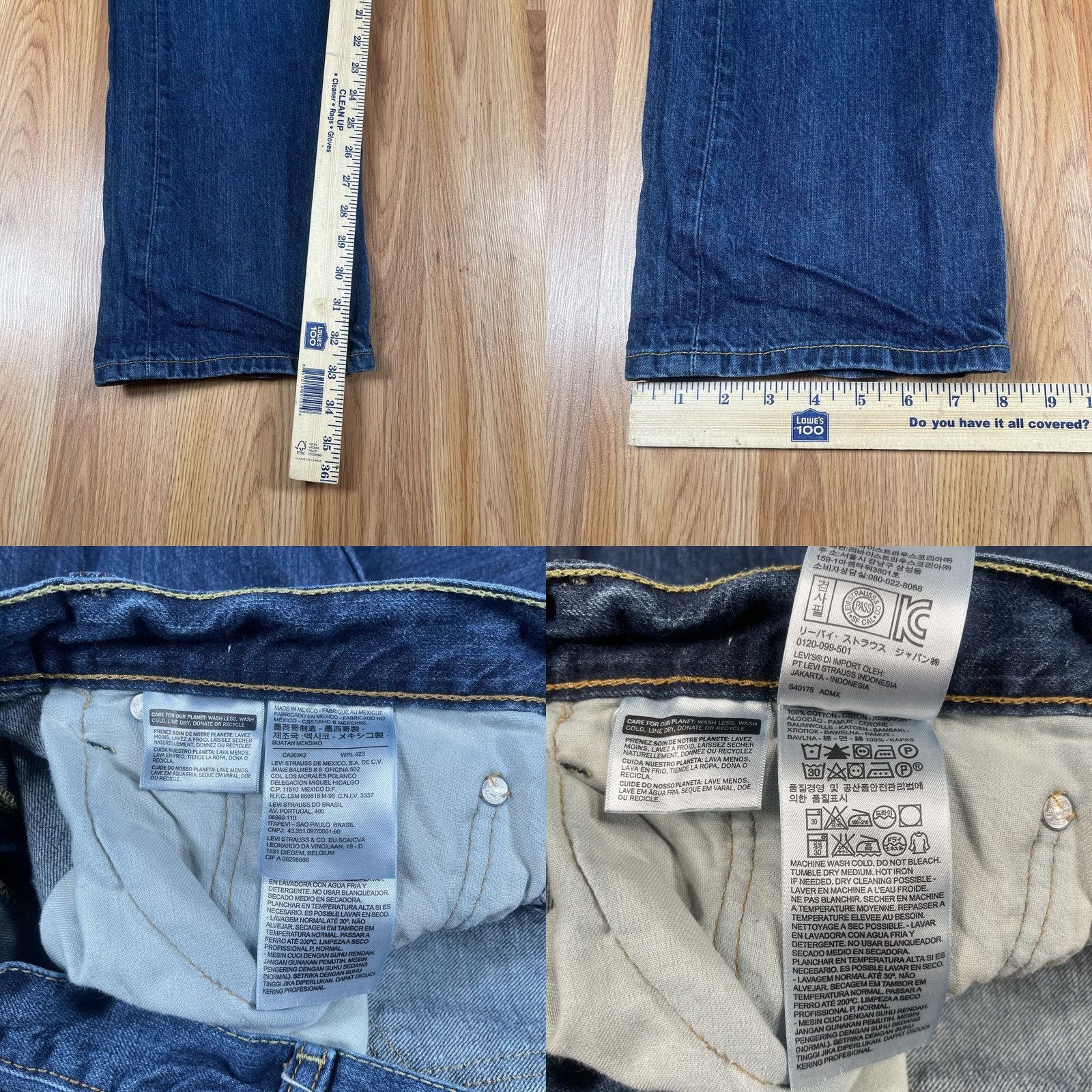 Levi's Levi'S Jeans Mens 38 Blue Men 38Wx34L Strauss Straight Leg Fit Denim Cotton Size US 38 / EU 54 - 8 Thumbnail