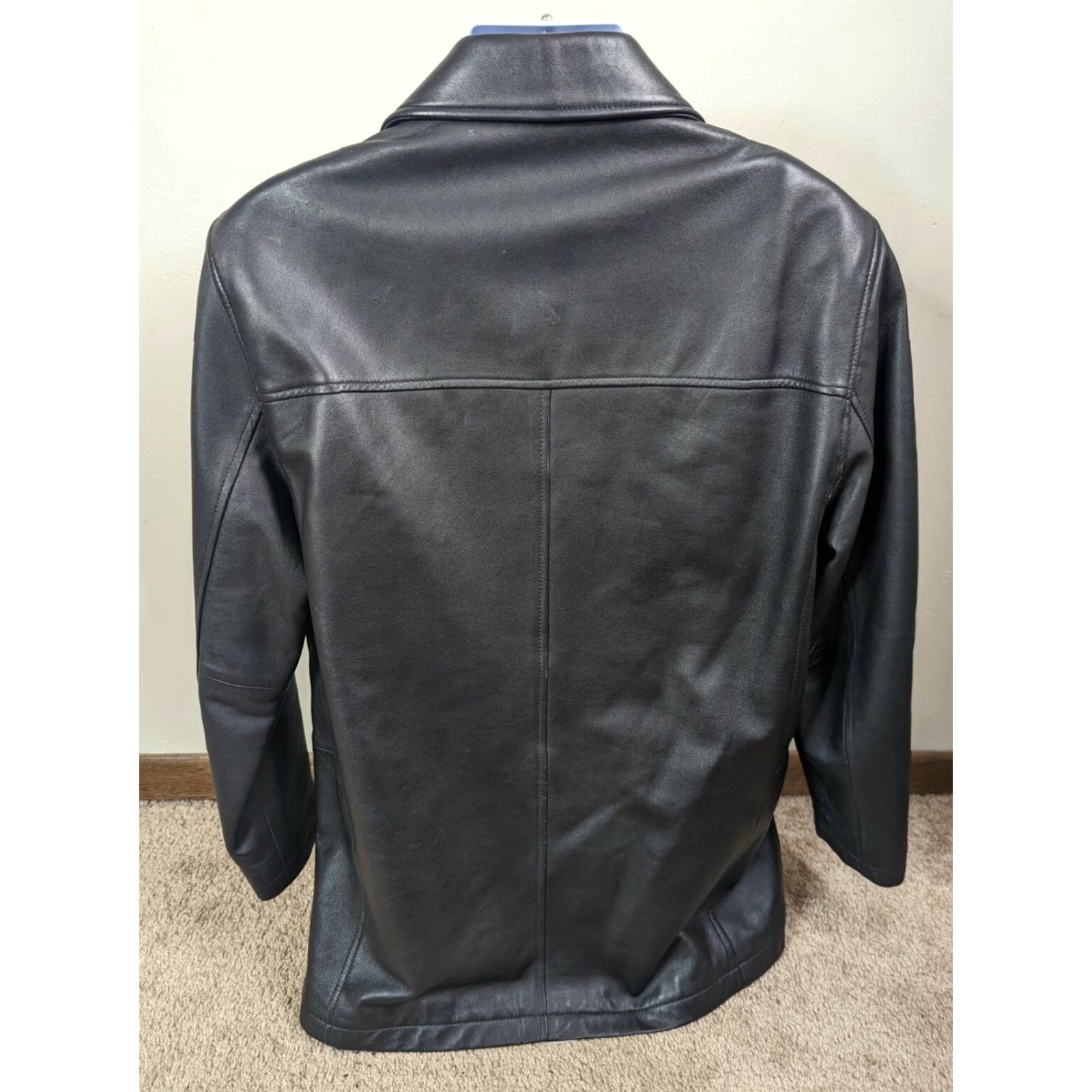Vintage VINTAGE Cezani Leather Jacket Mens Medium Black Insulated Over Top Coat Motorcycle" Size US M / EU 48-50 / 2 - 3 Thumbnail